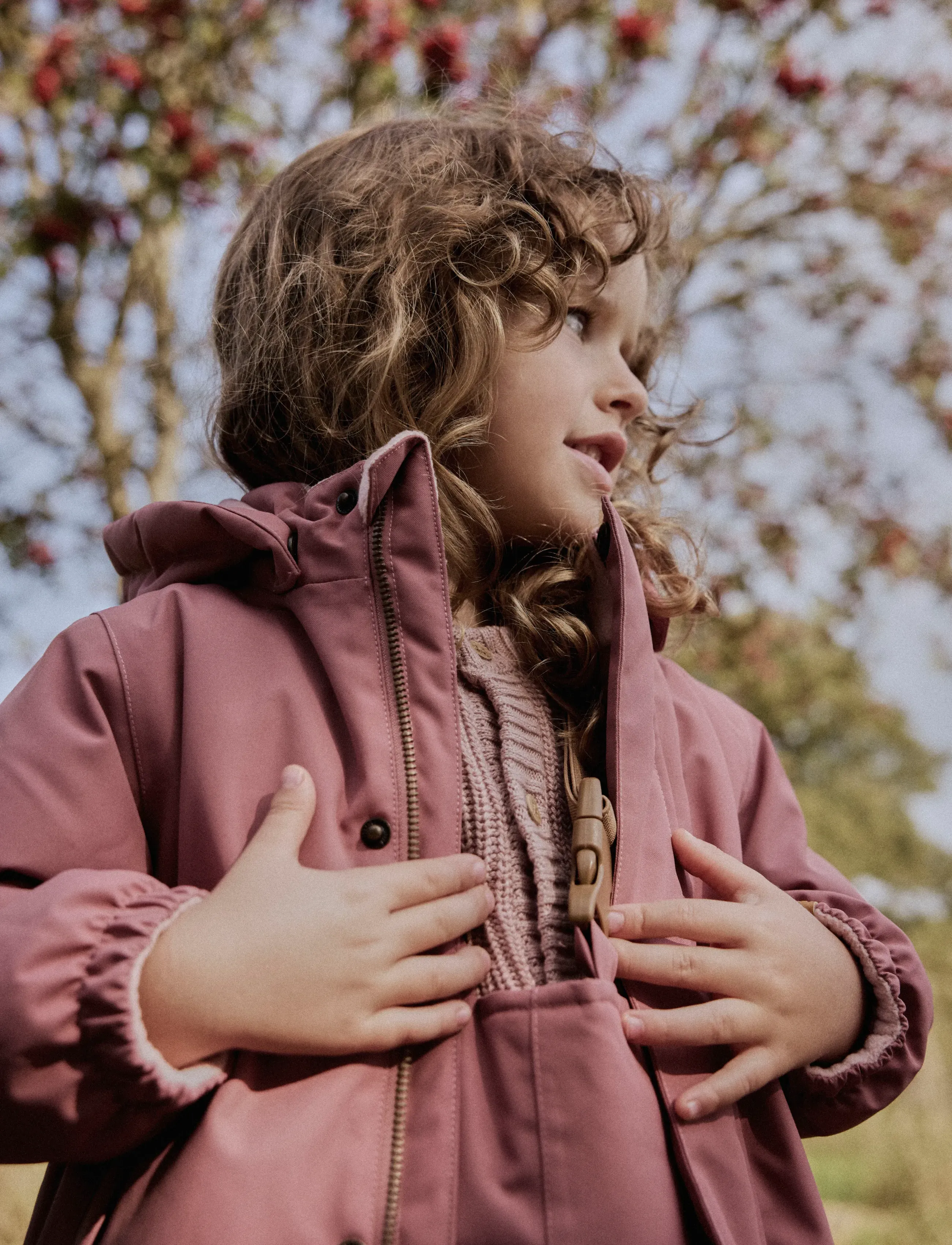 Lil'Atelier Nmflasnow10 Jkt Solid Fo Lil, 110, Jackets & Coats, Rot - Winter Jackets, Kinder