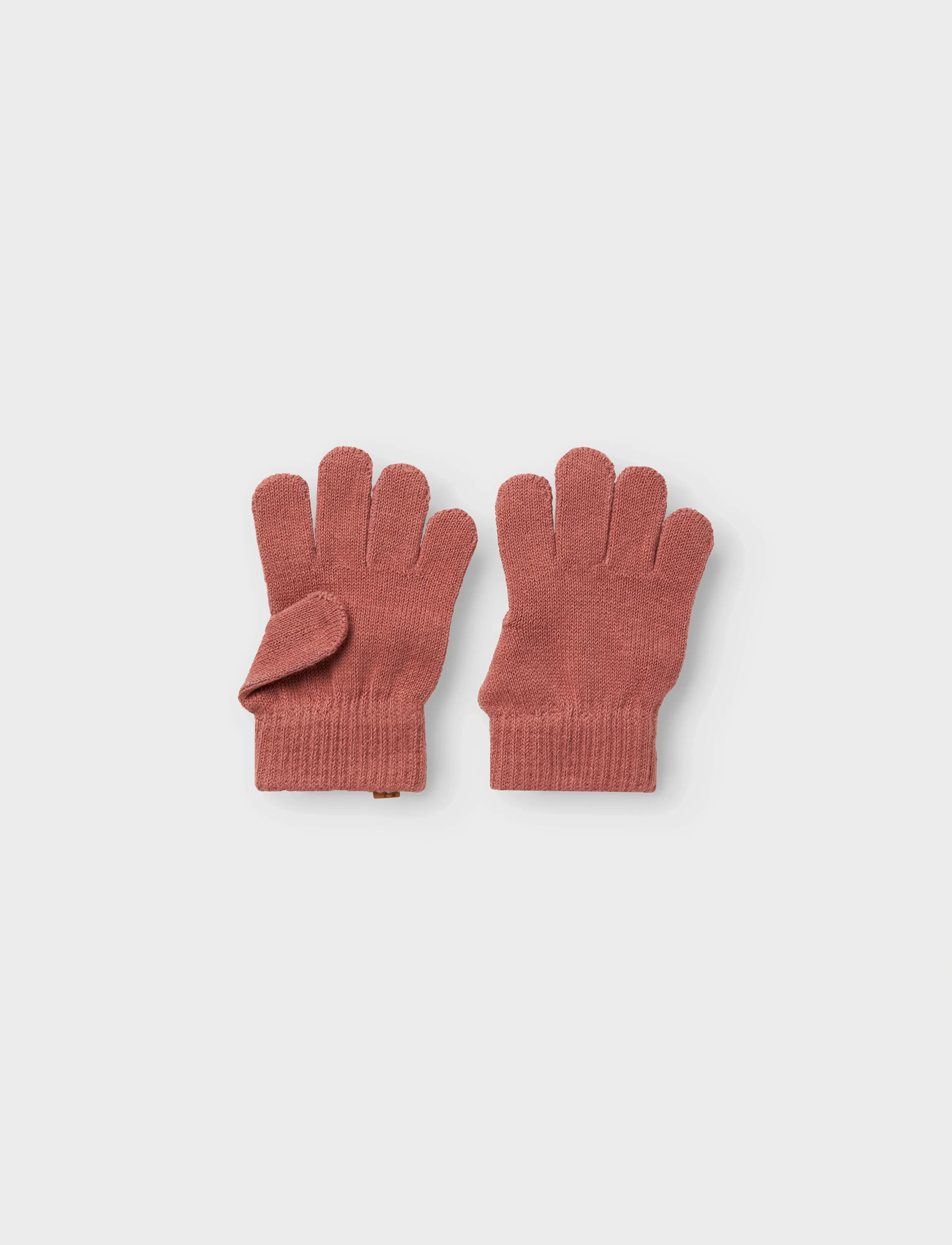 Lil'Atelier Nmfnalu Knit Gloves1 Lil, 3, Gloves & Mittens, Koralle - Gloves, Kinder