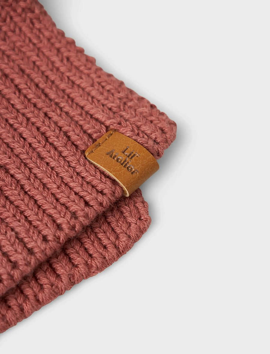 Lil'Atelier - NMFNALU KNIT TUBE SCARF LIL - tubhalsdukar - withered rose - 2