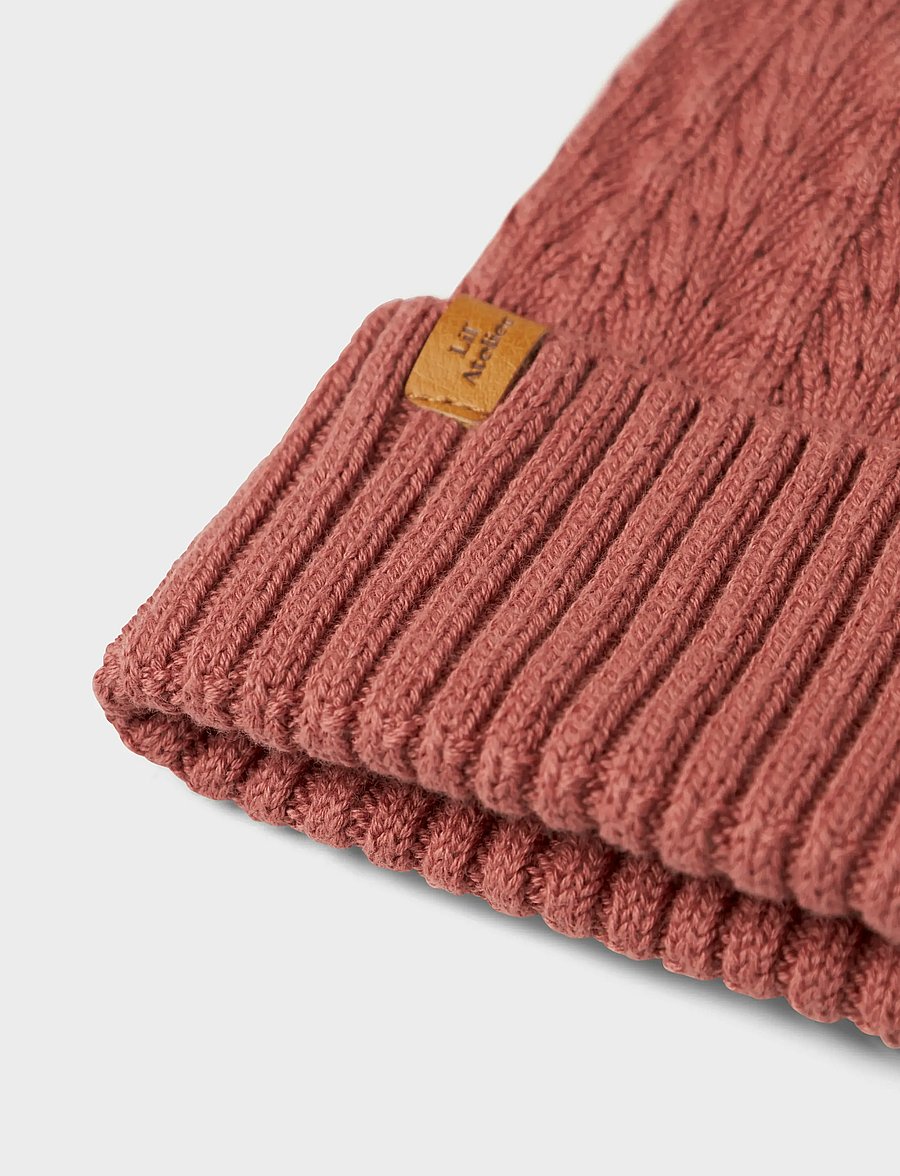 Lil'Atelier - NMFNALU KNIT HAT1 LIL - beanies - withered rose - 4