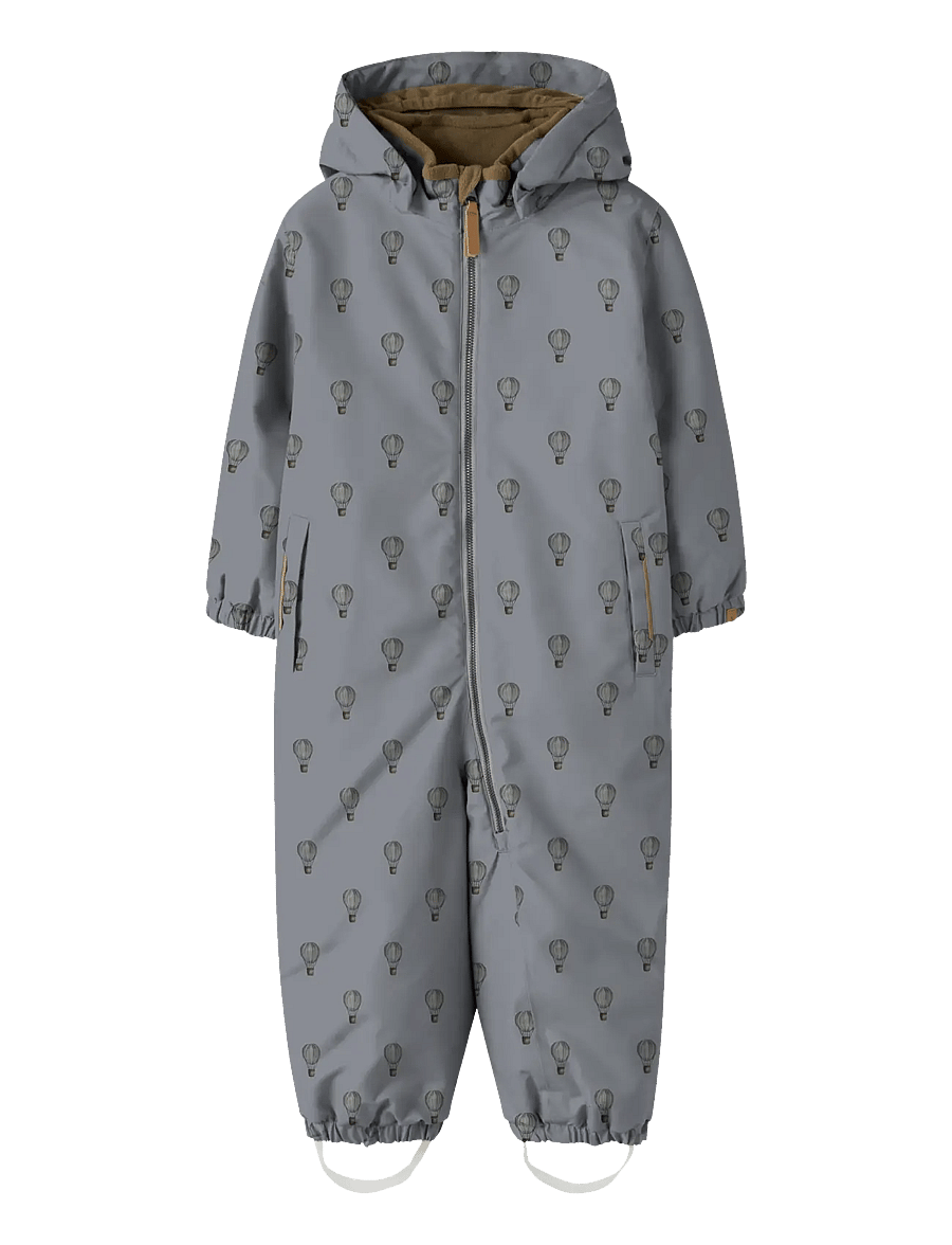 Lil'Atelier - NMMLASNOW10 SNOWSUIT AOP FO LIL - schneeanzug - sleet - 0