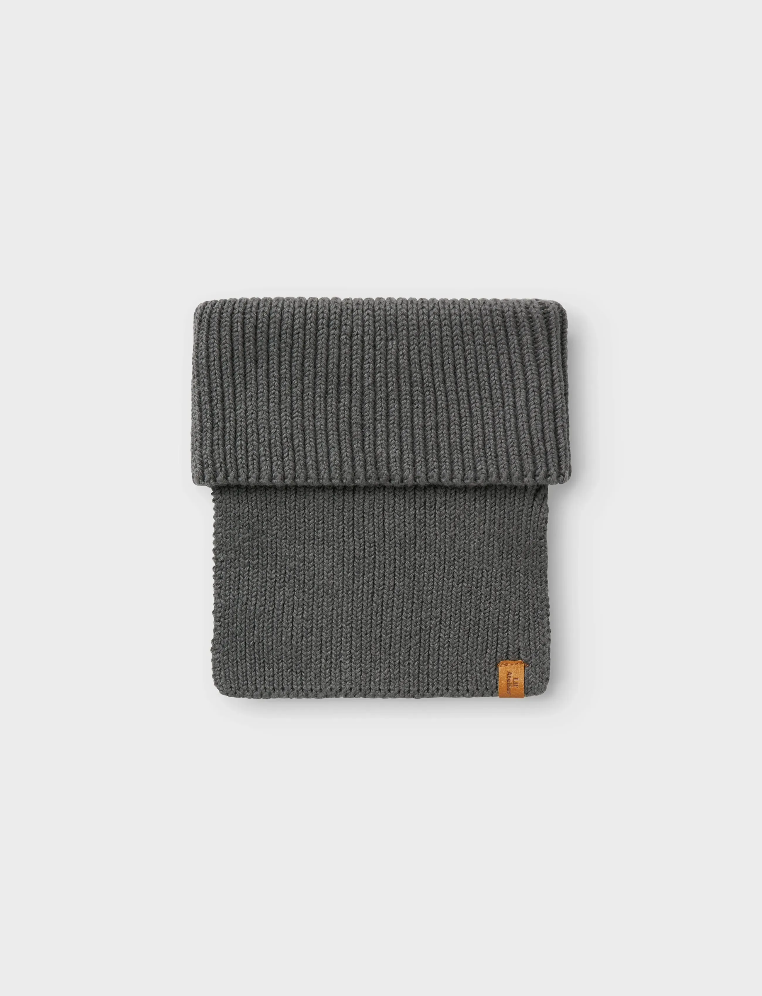 Lil'Atelier Nmmnalu Knit Tube2 Lil, 49-50, Grey, Tørklæder & Halsvarmere > Tube Tørklæder, Børn