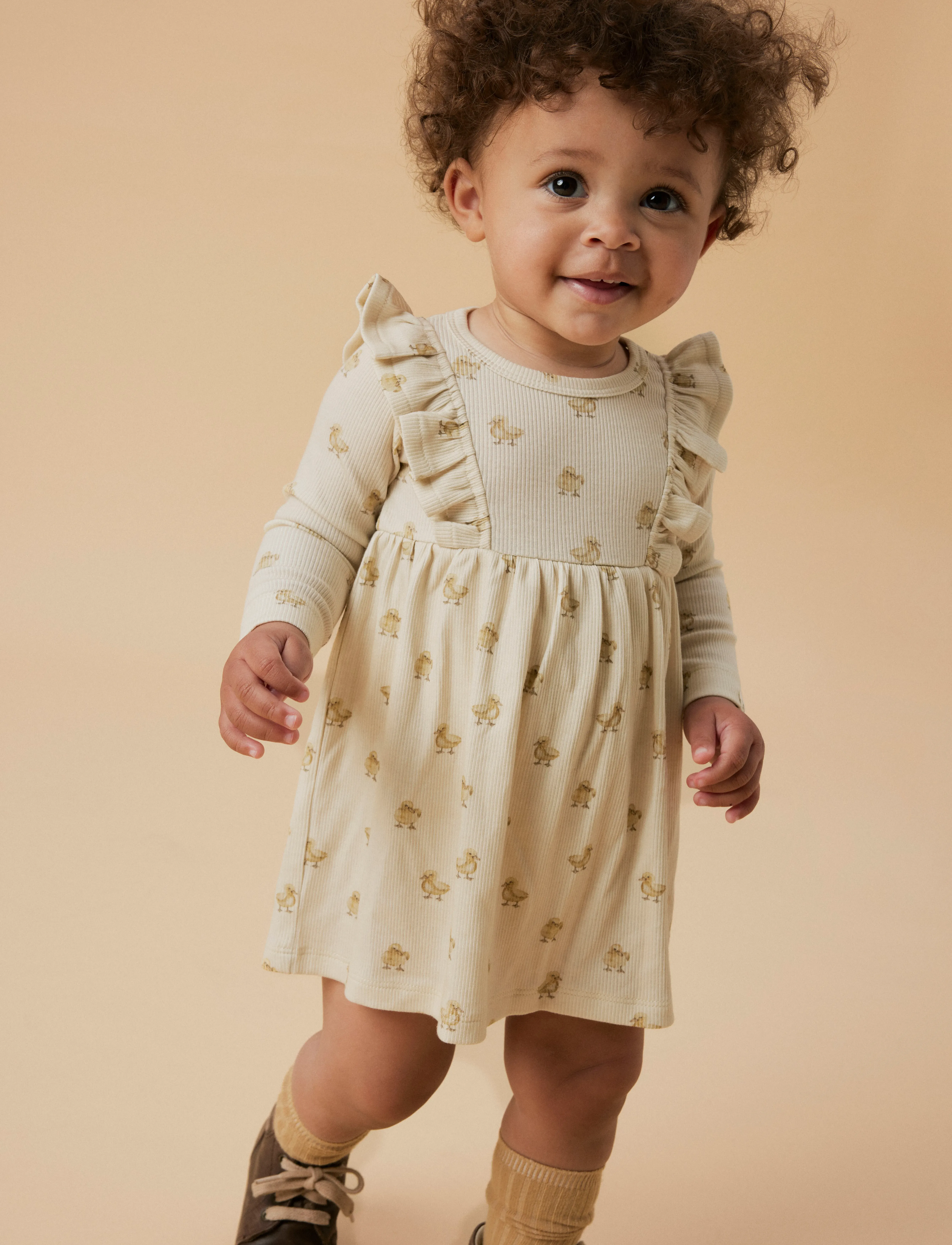 Lil'Atelier - NBFLAVO EMO LS BODY DRESS LIL - turtledove - 4