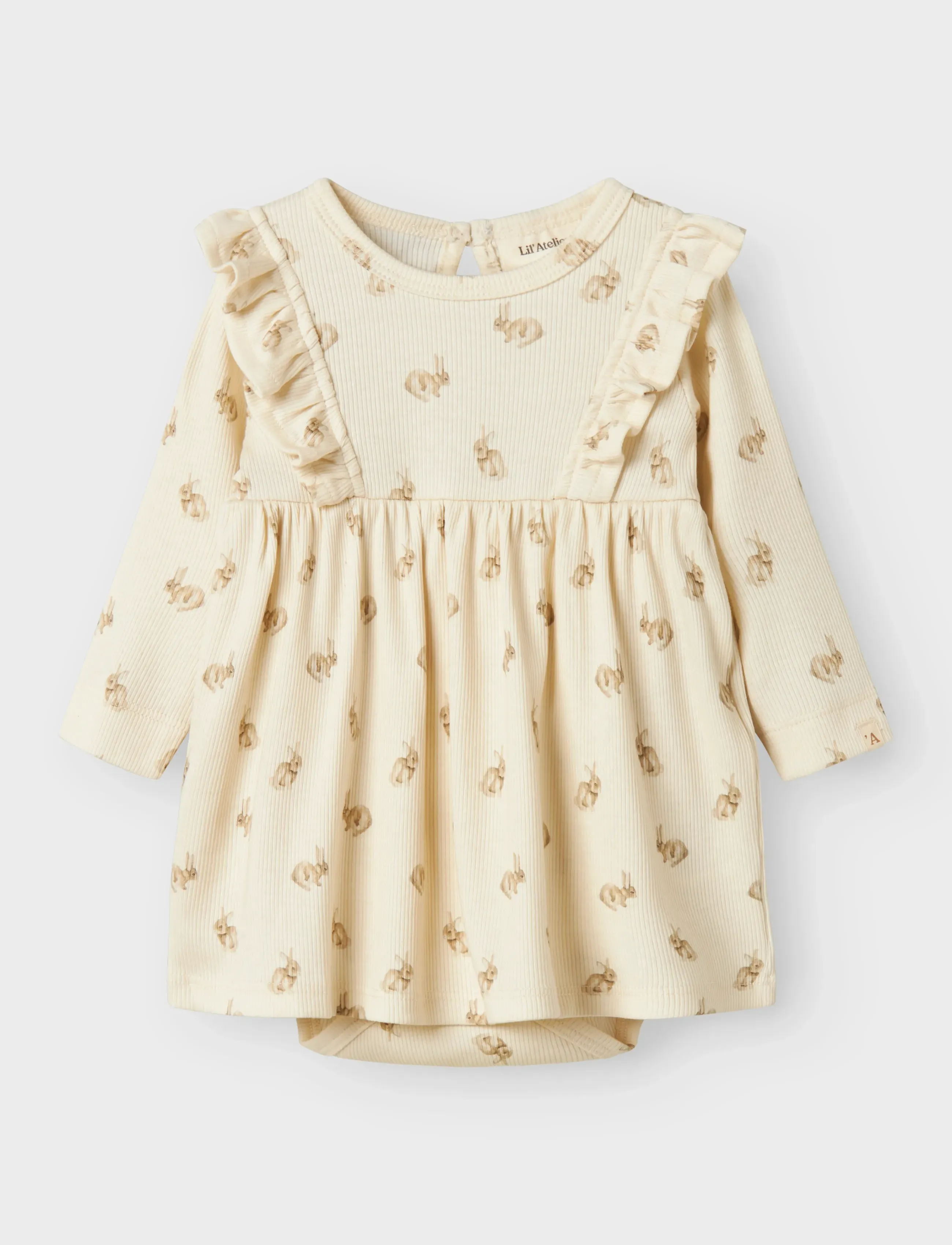 Lil'Atelier - NBFLAVO EMO LS BODY DRESS LIL - turtledove - 2