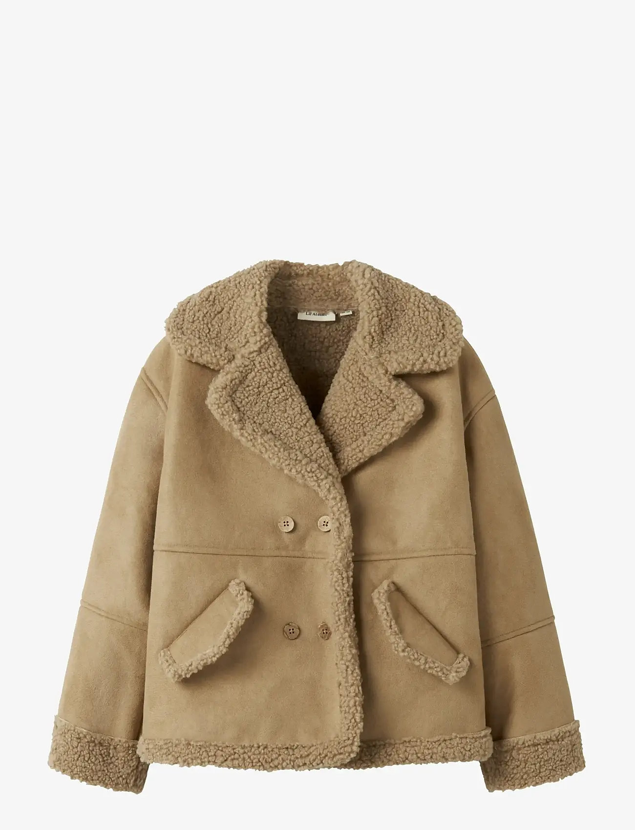 Lil'Atelier - NMNNESTER OVERSIZED JKT LIL - faux fur - oxford tan - 1