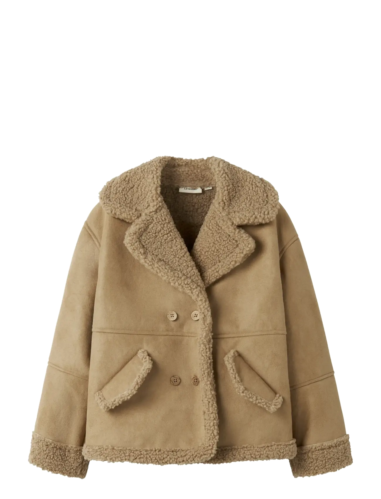 NMNNESTER OVERSIZED JKT LIL - OXFORD TAN