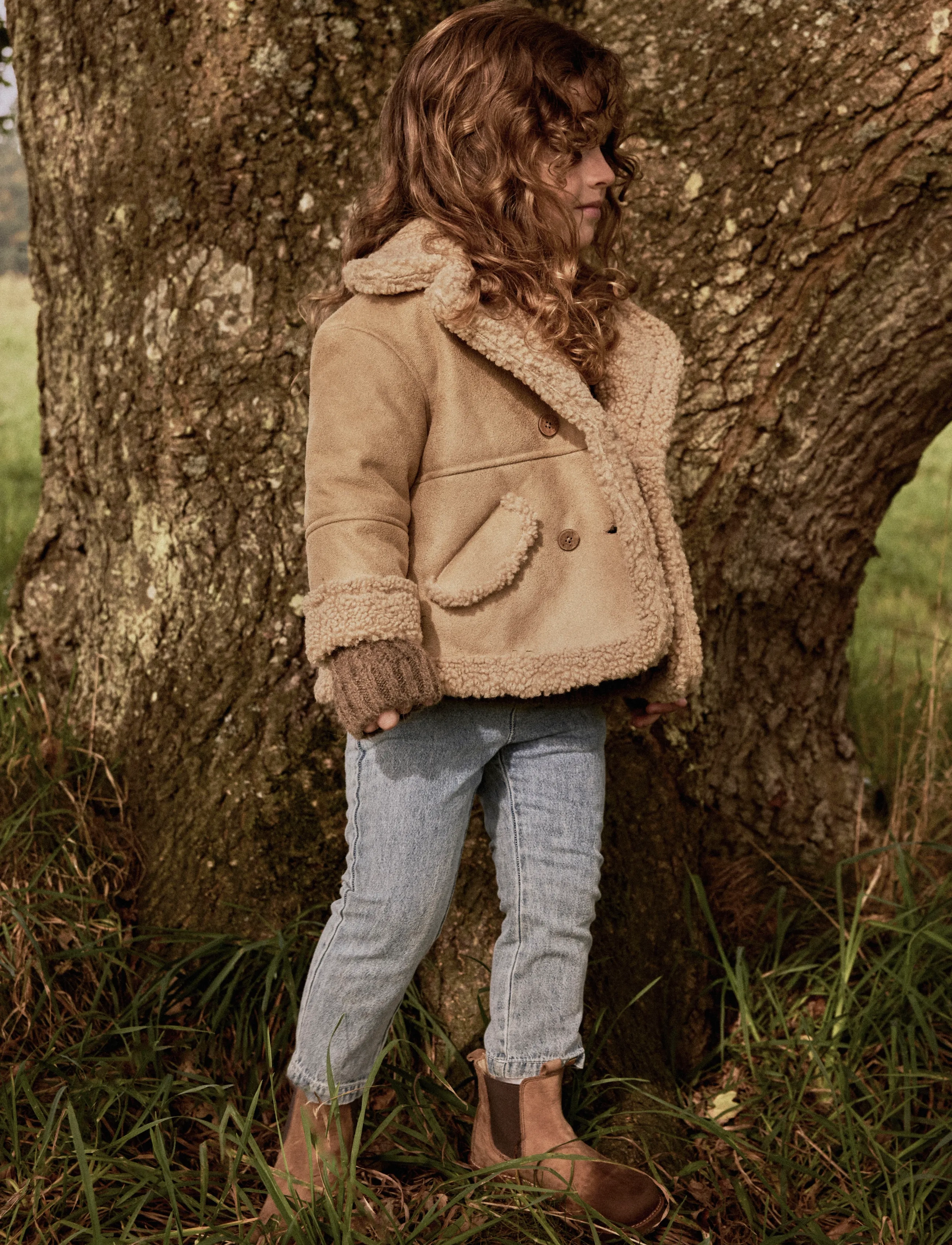 Lil'Atelier - NMNNESTER OVERSIZED JKT LIL - kunstkarusnahk - oxford tan - 5