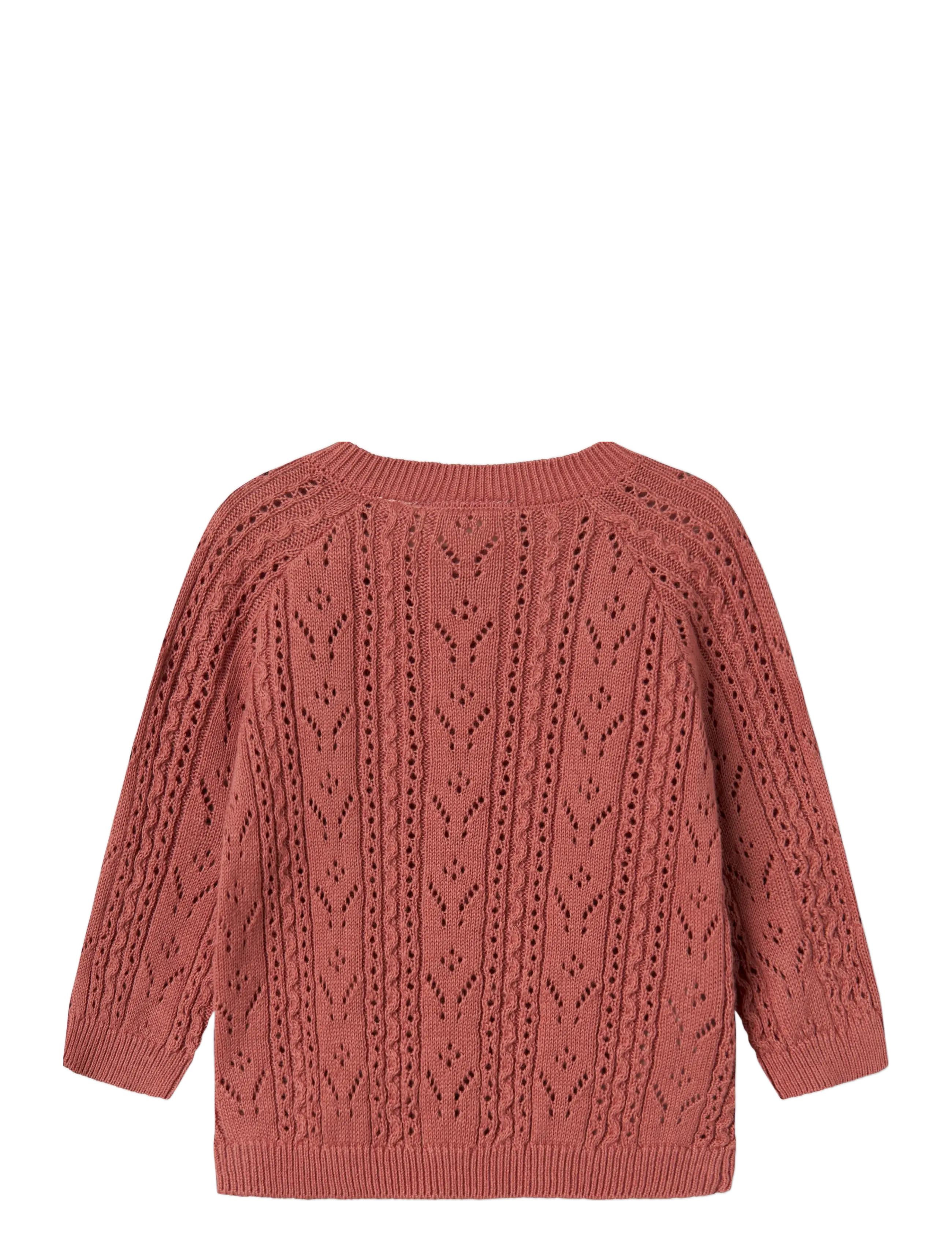 Lil'Atelier - NBFKAJSA LS WRAP KNIT LIL - hnepptar peysur - withered rose - 1