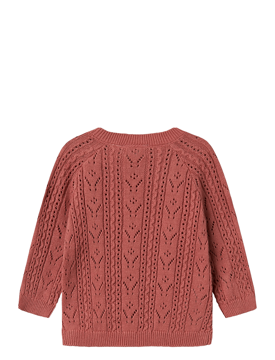 Lil'Atelier - NBFKAJSA LS WRAP KNIT LIL - cardigans - withered rose - 1