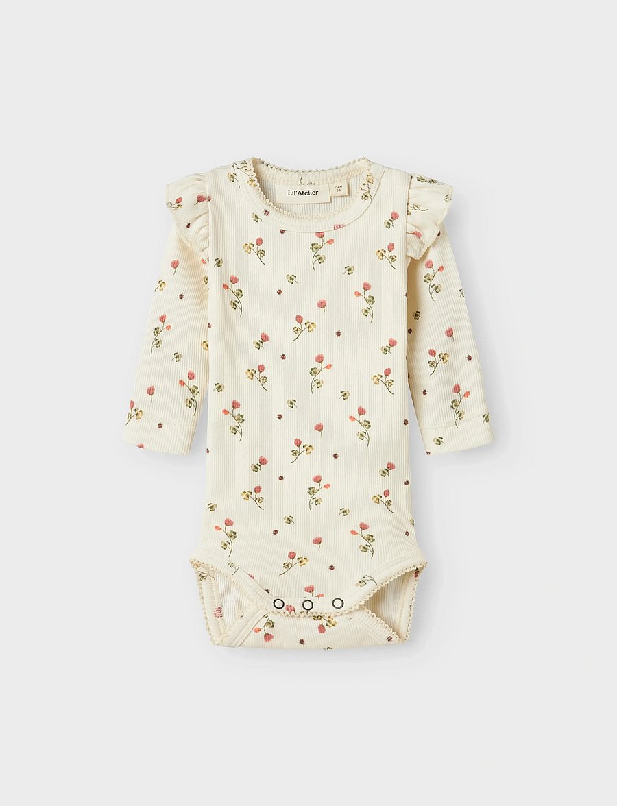 Lil'Atelier - NBFLAVO EVE LS SLIM BODY LIL NOOS - langärmelige bodys - turtledove - 2