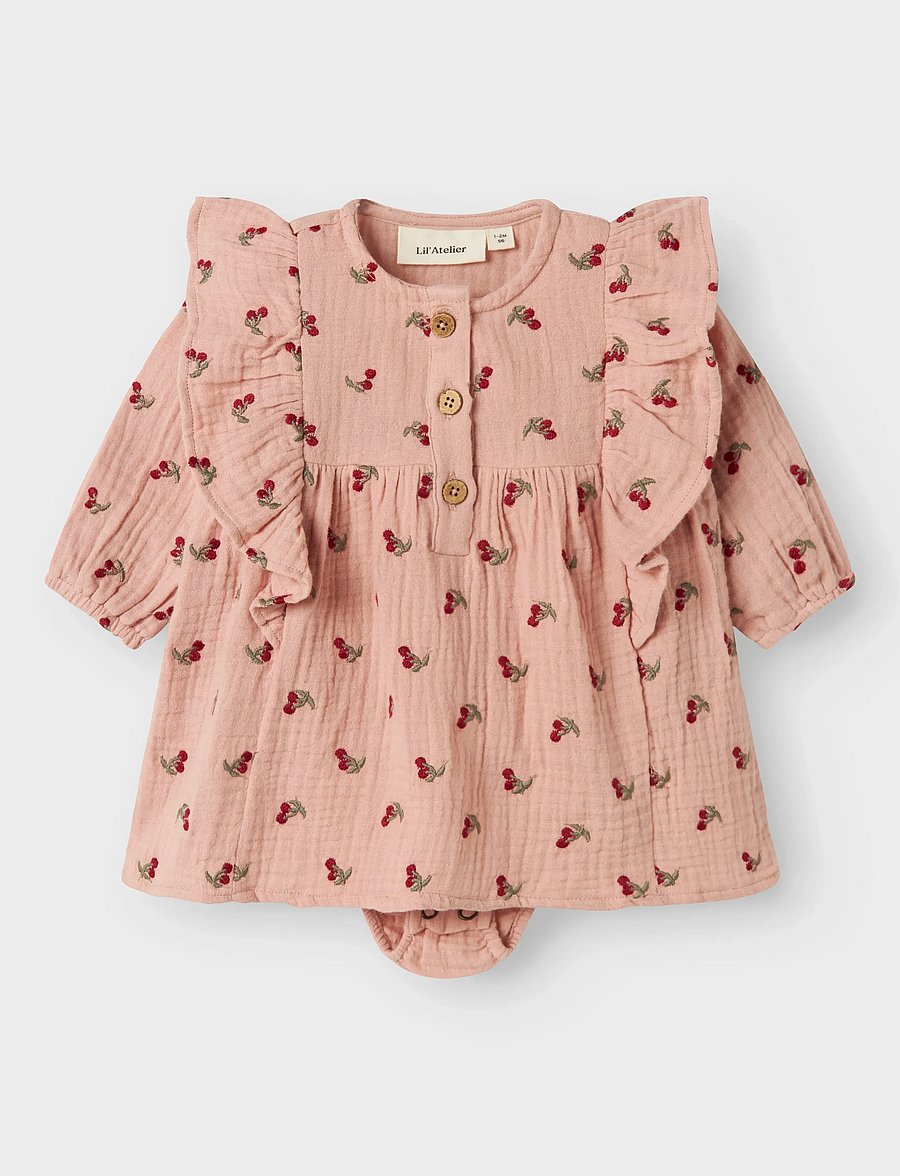Lil'Atelier - NBFKOALA LS LOOSE BODY DRESS LIL - langærmede babykjoler - misty rose - 2