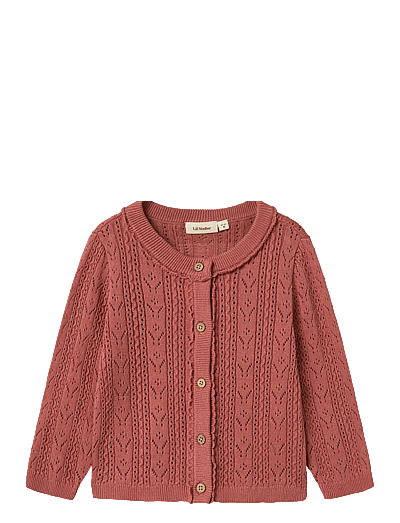 Lil'Atelier NMFKAJSA LS KNIT CARD LIL - Vauva 0-2 vuotta - WITHERED ROSE / red