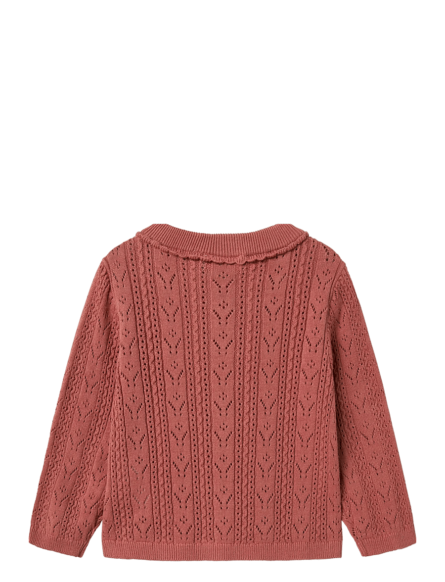 Lil'Atelier - NMFKAJSA LS KNIT CARD LIL - gilets - withered rose - 2