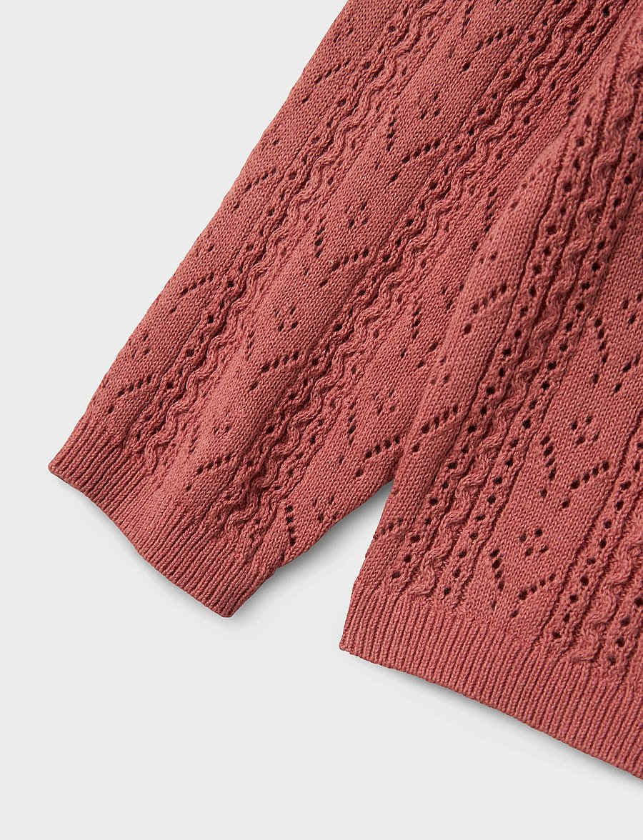 Lil'Atelier - NMFKAJSA LS KNIT CARD LIL - gilets - withered rose - 3