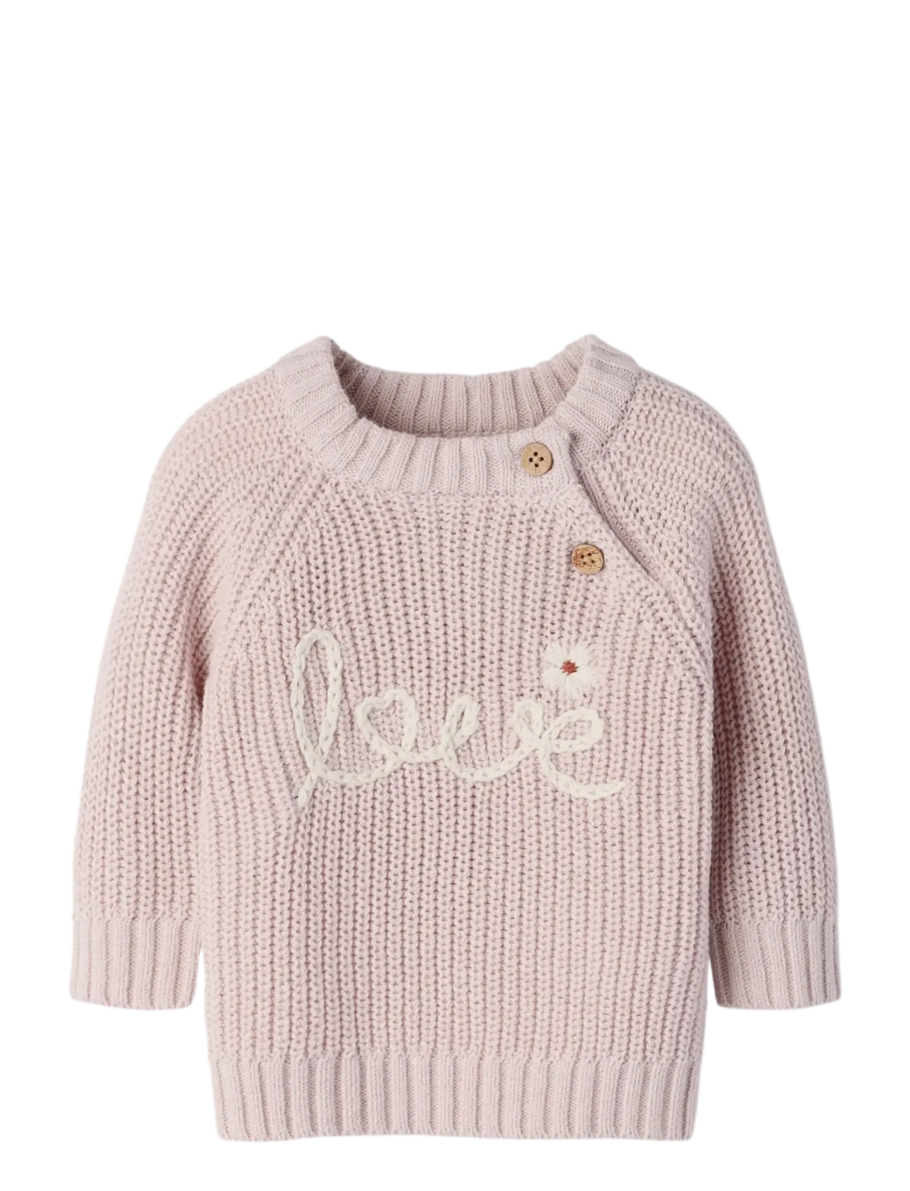 Lil'Atelier NBFEMLEN EMB LS KNIT LIL - Riided - HUSHED VIOLET / pink/rose