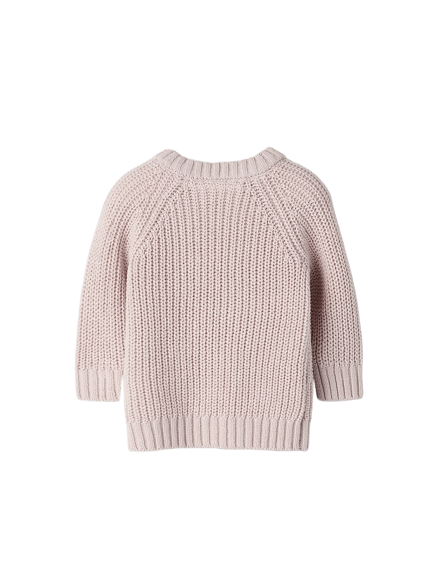 Lil'Atelier - NBFEMLEN EMB LS KNIT LIL - hushed violet - 1