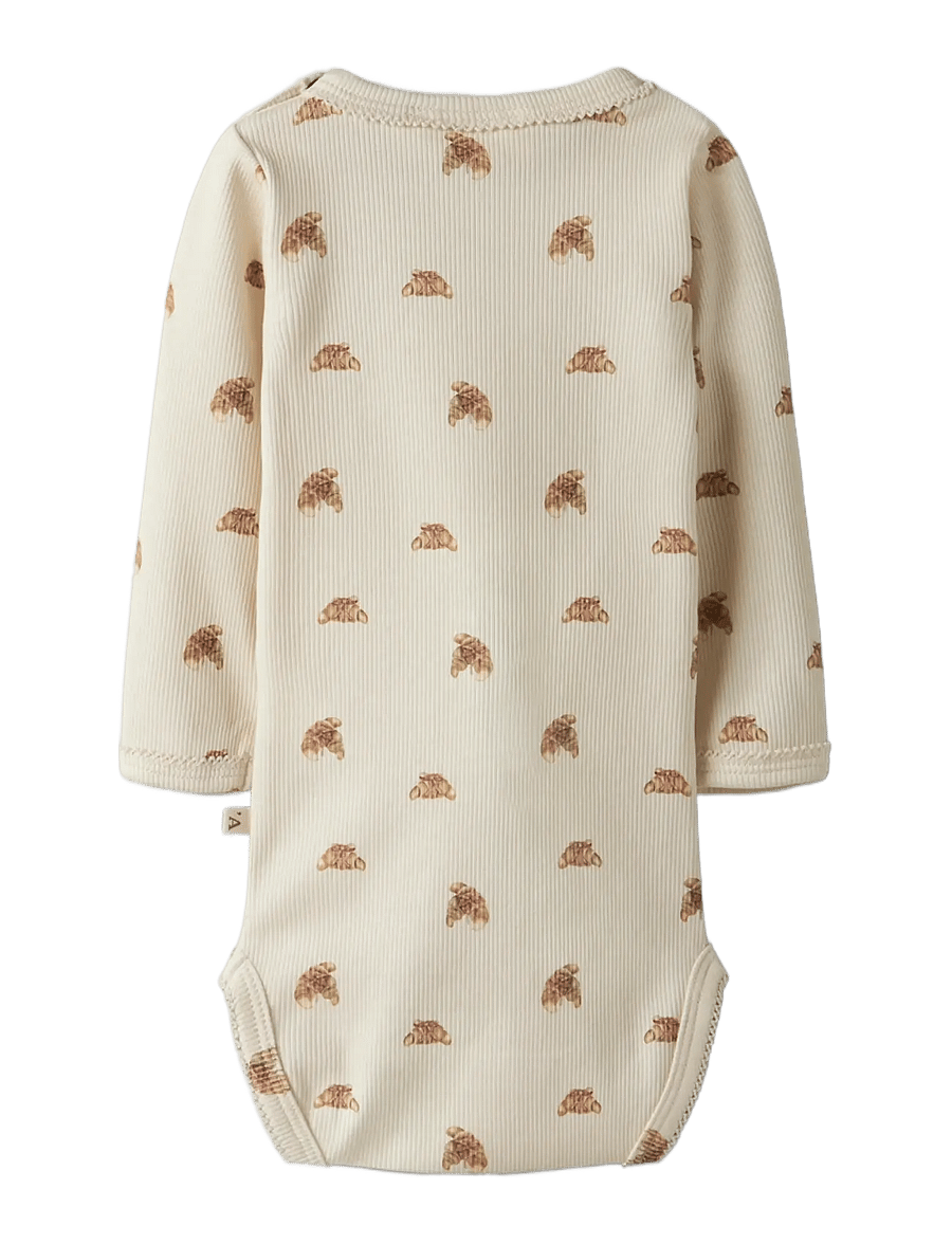 Lil'Atelier - NBFLAVO EGI LS SLIM BODY LIL - långärmade bodies - turtledove - 1