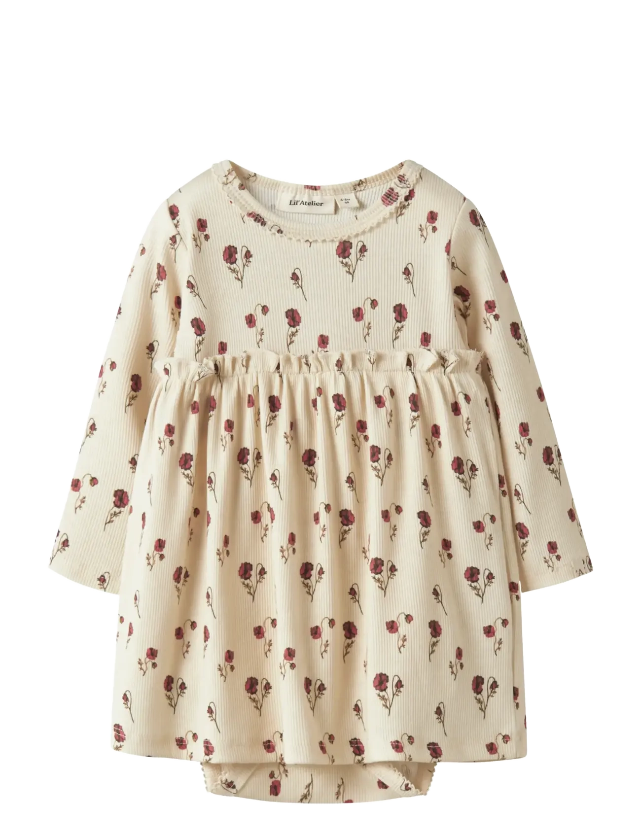 Lil'Atelier NBFLAVO EKO LS BODY DRESS LIL - Riided - TURTLEDOVE / cream