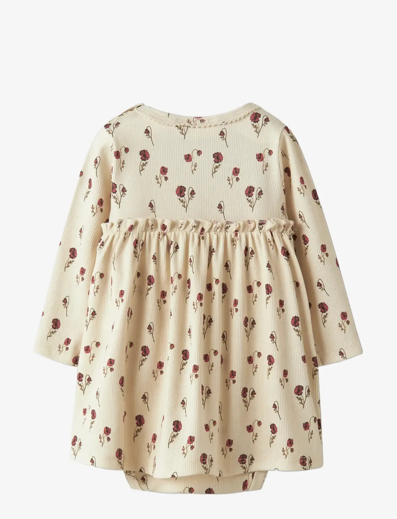 Lil'Atelier - NBFLAVO EKO LS BODY DRESS LIL - langärmelige babykleider - turtledove - 1