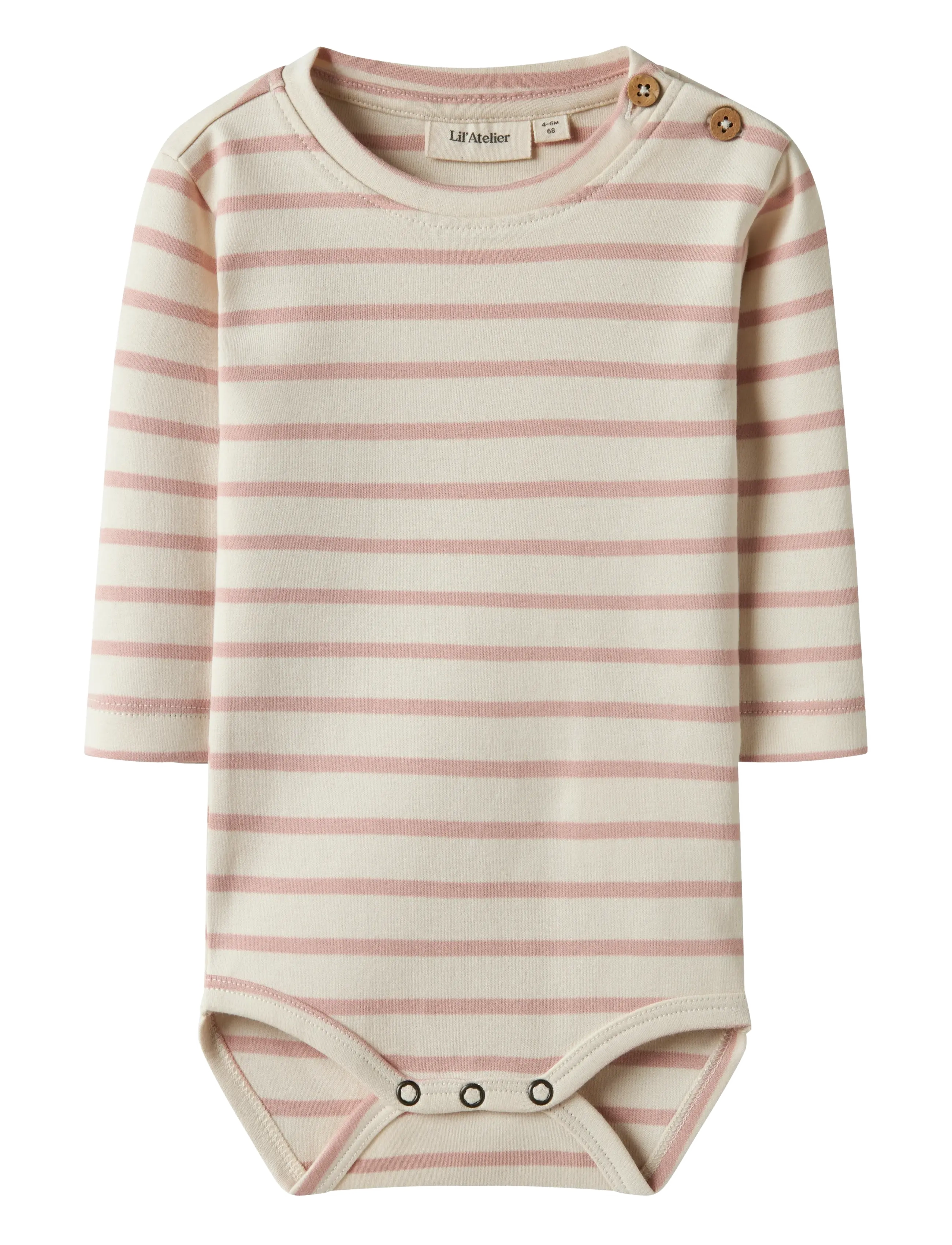 Lil'Atelier Nbflimia Ls Body Lil, 56, Bodys, Rosa - Long-sleeved, Kinder