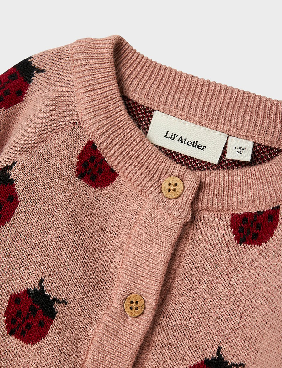 Lil'Atelier - NBFLULIO KNIT CARD LIL NOOS - cardigans - misty rose - 0
