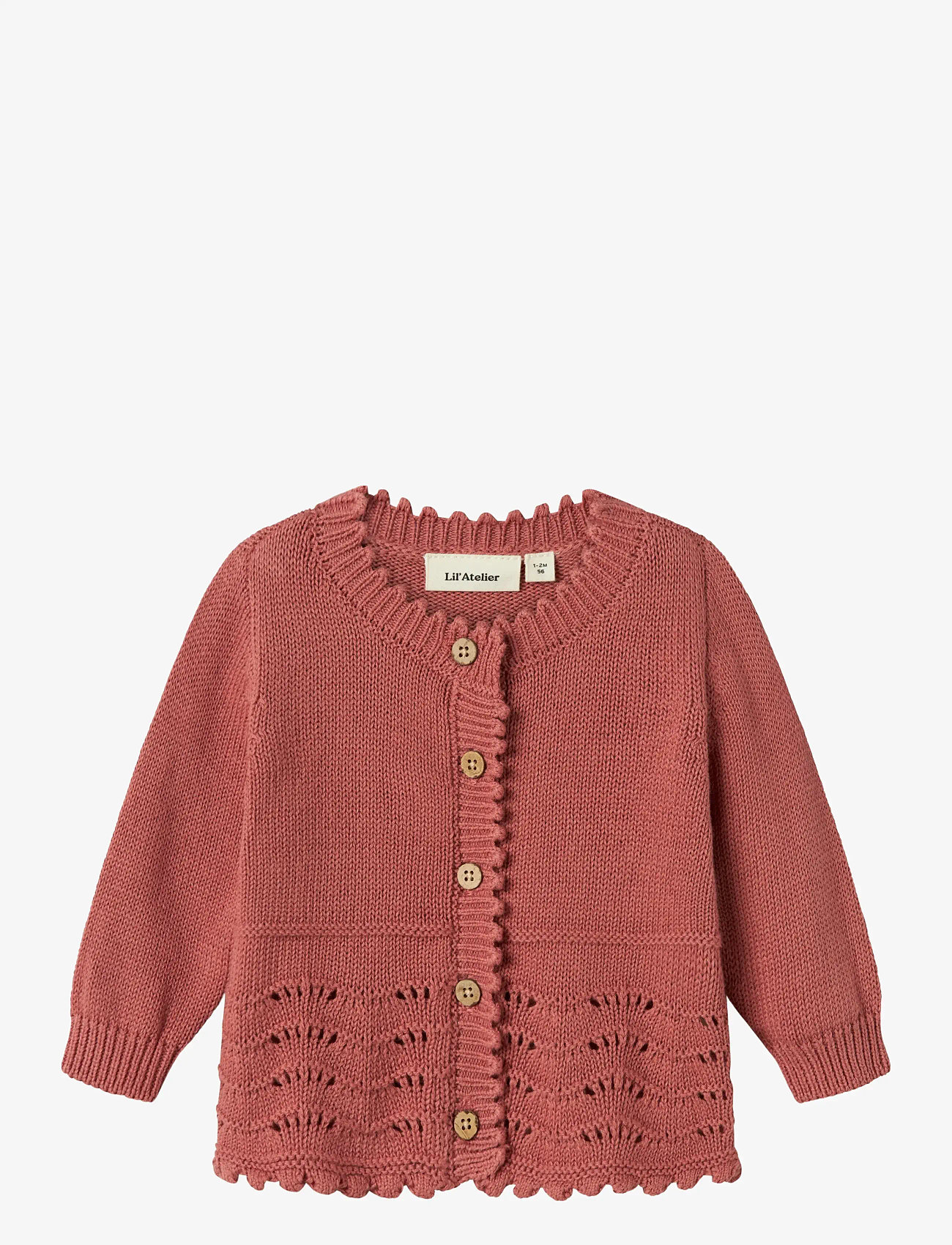 Lil'Atelier - NBFLOLA LS KNIT CARD LIL - cardigans - withered rose - 0