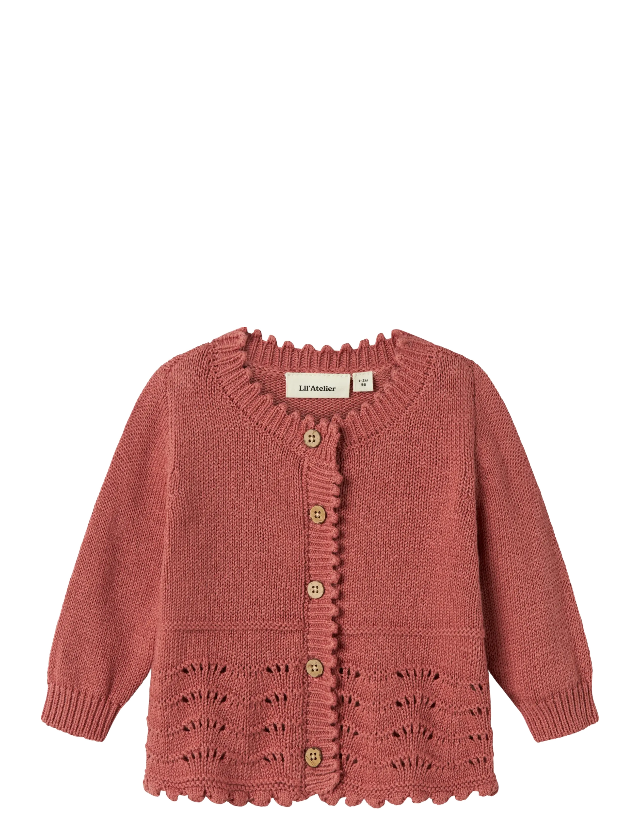 Lil'Atelier - NBFLOLA LS KNIT CARD LIL - withered rose - 1