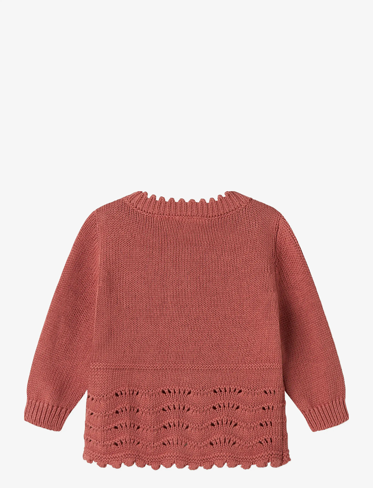 Lil'Atelier - NBFLOLA LS KNIT CARD LIL - cardigans - withered rose - 1