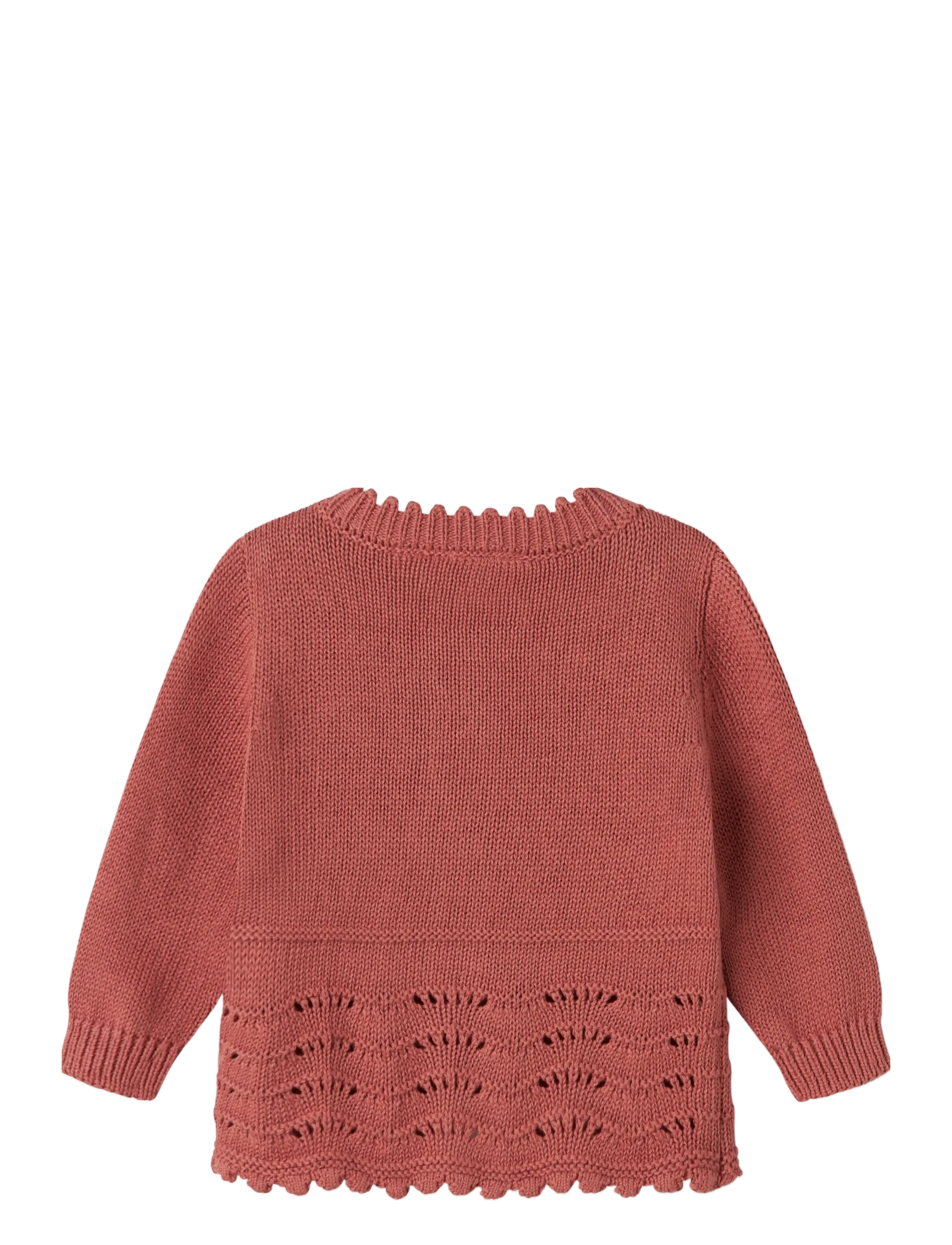 Lil'Atelier - NBFLOLA LS KNIT CARD LIL - withered rose - 2