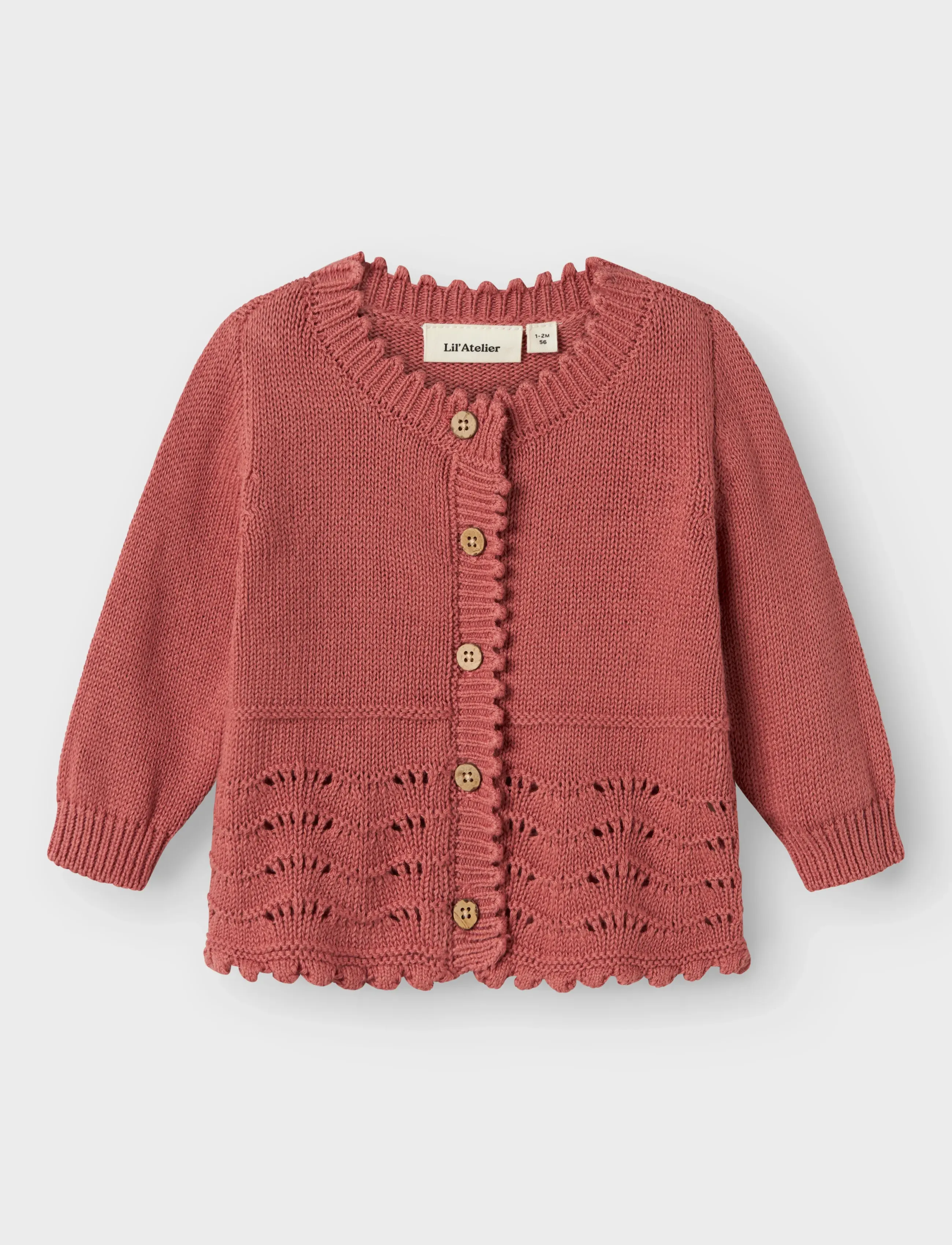 Lil'Atelier - NBFLOLA LS KNIT CARD LIL - withered rose - 3