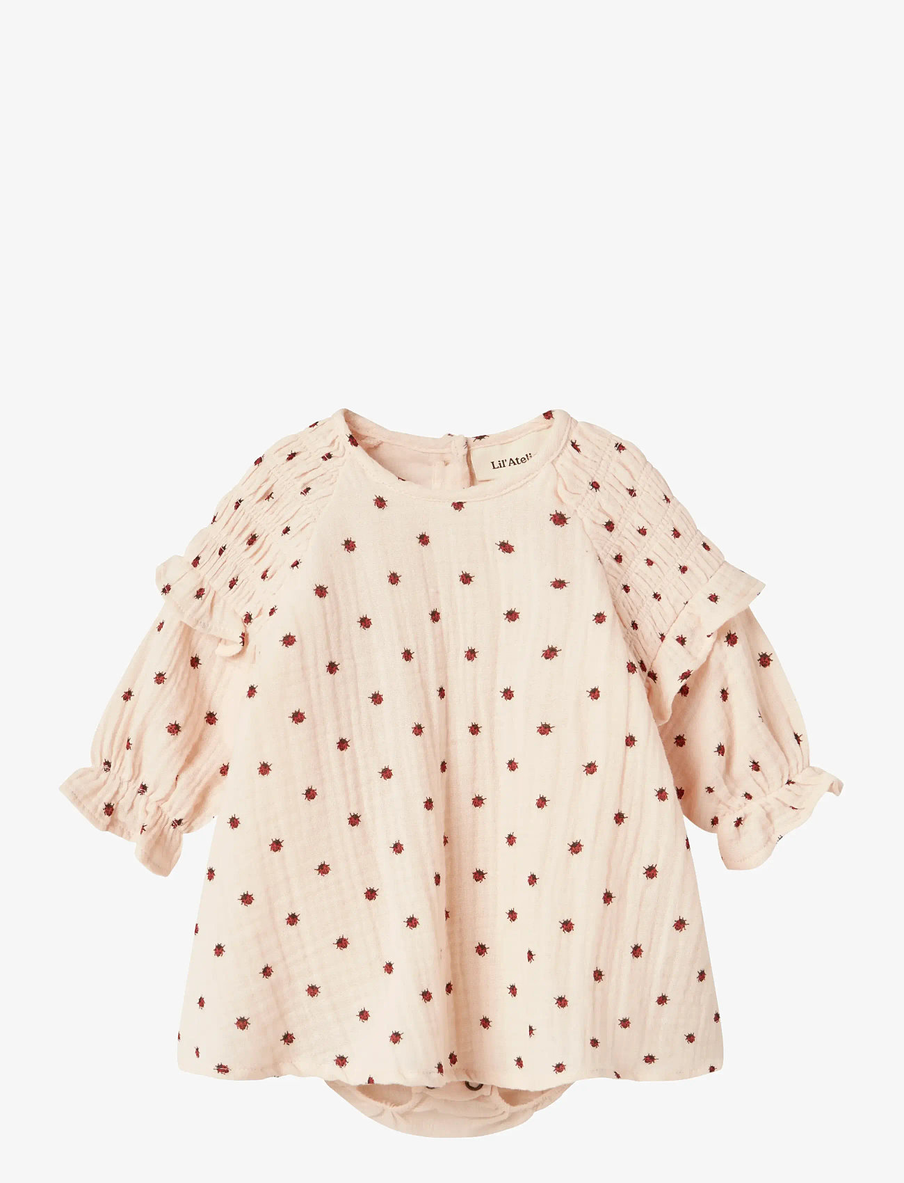 Lil'Atelier - NBFLILIA LS LOOSE SHIRT BODY LIL - long-sleeved baby dresses - silver peony - 0