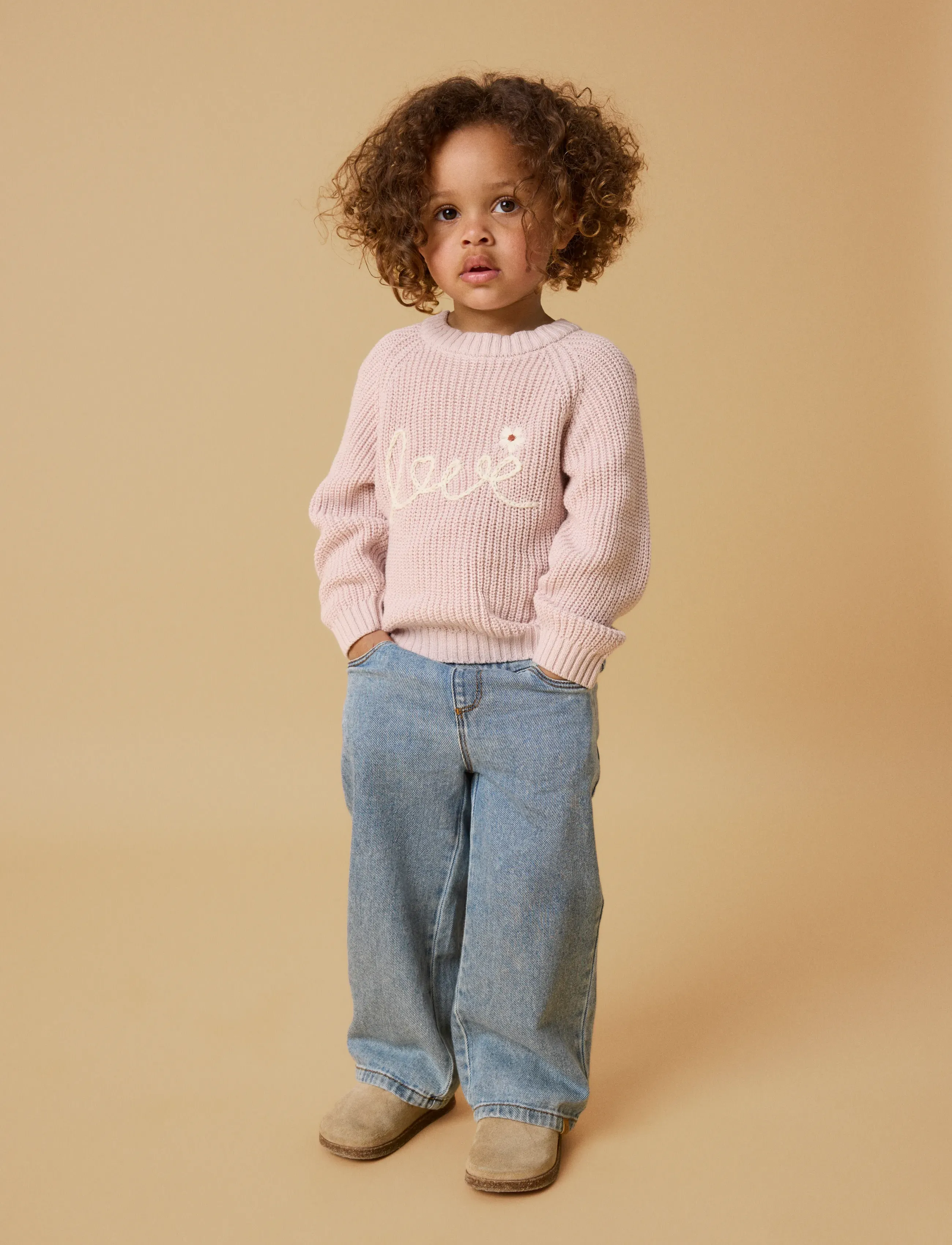 Lil'Atelier NMFEMLEN EMB KNIT LIL - Jumpers - HUSHED VIOLET / pink/rose