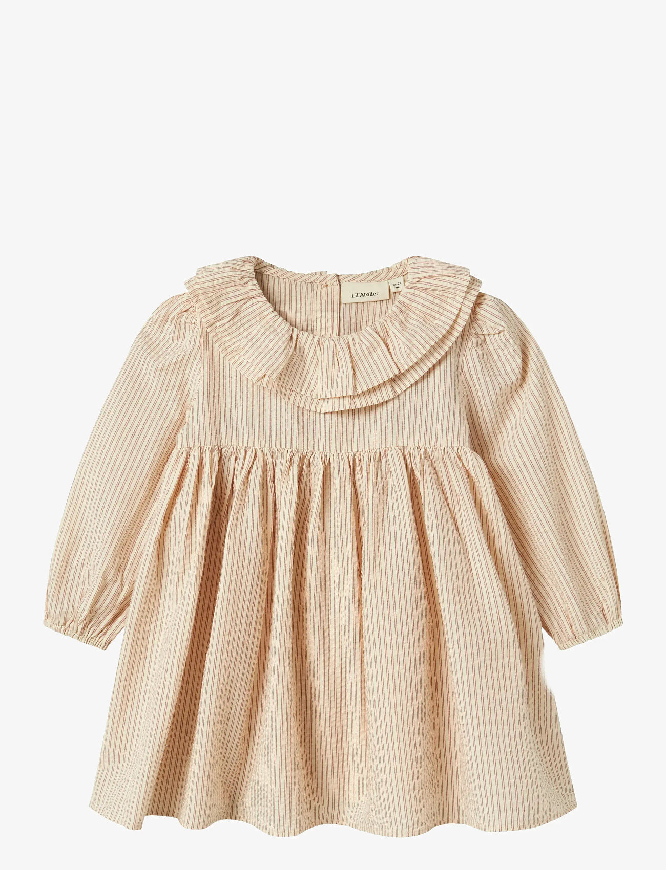 Lil'Atelier - NMFLUCIA LS DRESS LIL - pikkade varrukatega vabaaja kleidid - turtledove - 0