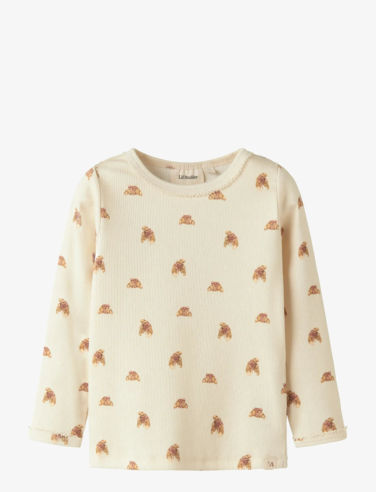 Lil'Atelier - NMFLAVO EGI LS SLIM TOP LIL - langærmede t-shirts - turtledove - 0