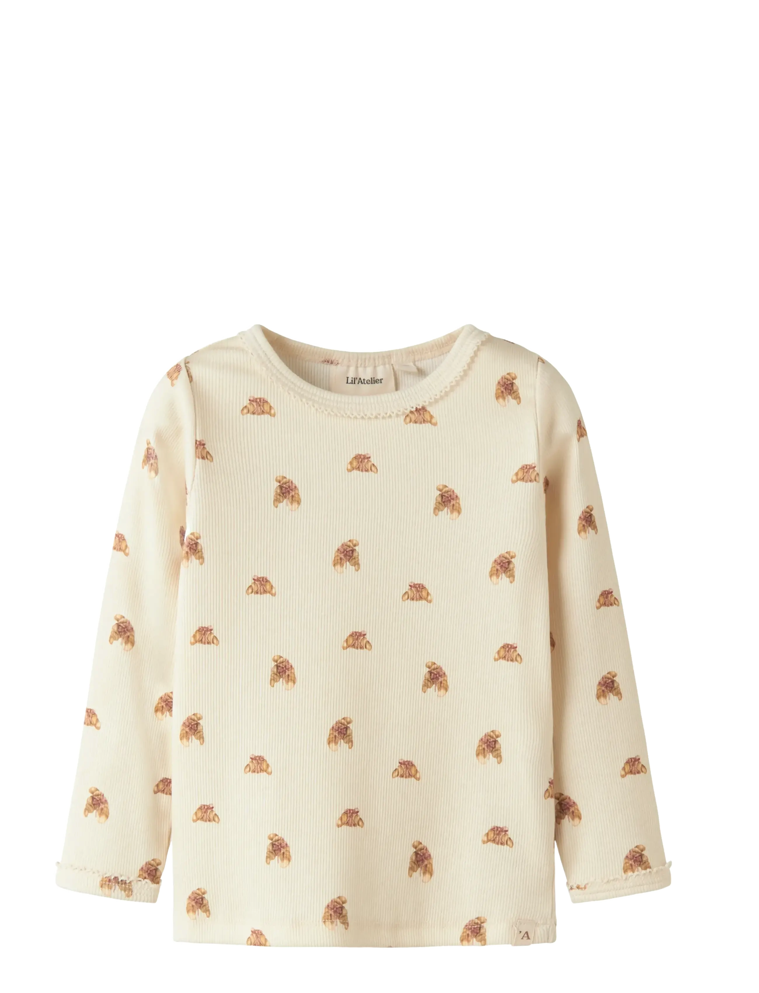 Lil'Atelier NMFLAVO EGI LS SLIM TOP LIL - Riided - TURTLEDOVE / cream