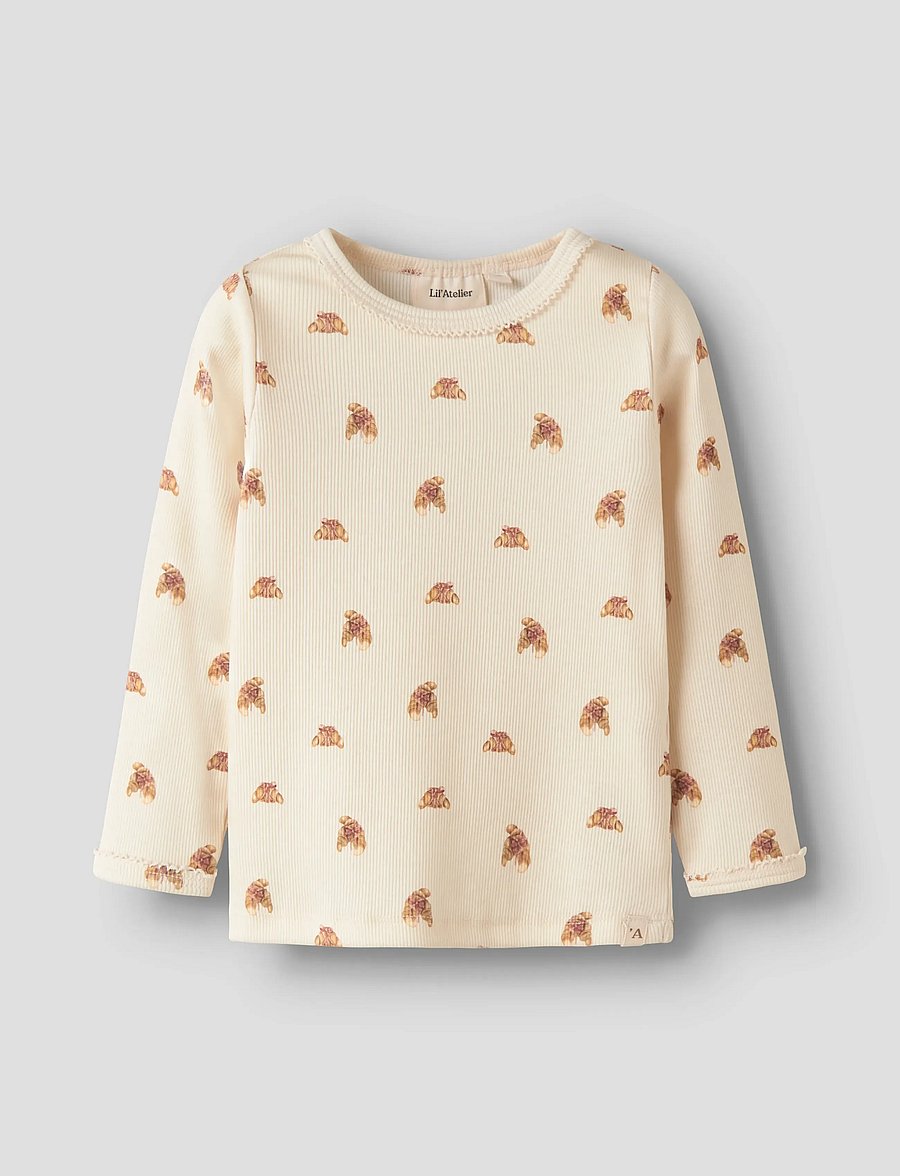 Lil'Atelier - NMFLAVO EGI LS SLIM TOP LIL - langärmelig - turtledove - 0