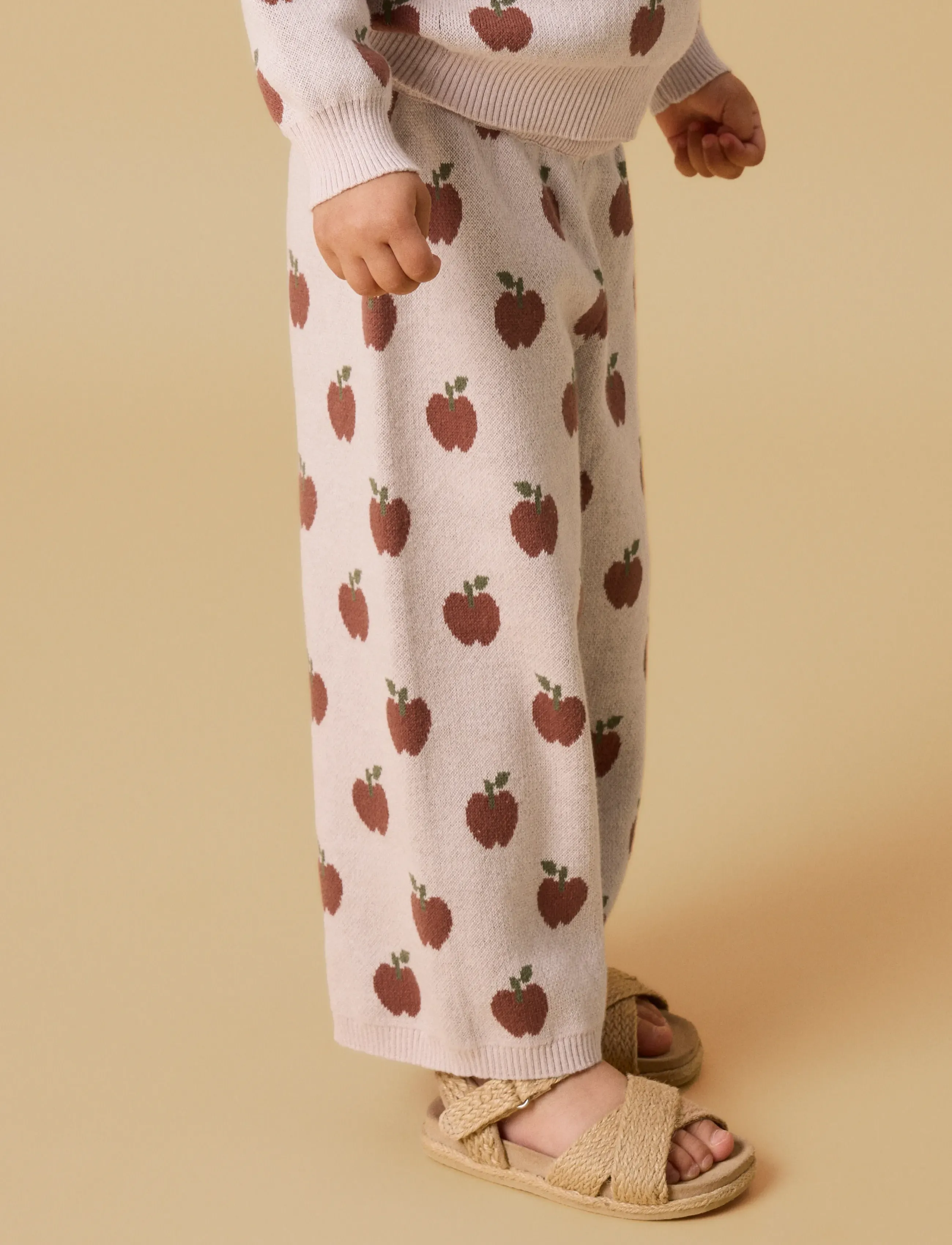 Lil'Atelier - NMFLULIO WIDE KNIT ANCLE PANT LIL - ungbarnabuxur - hushed violet - 3