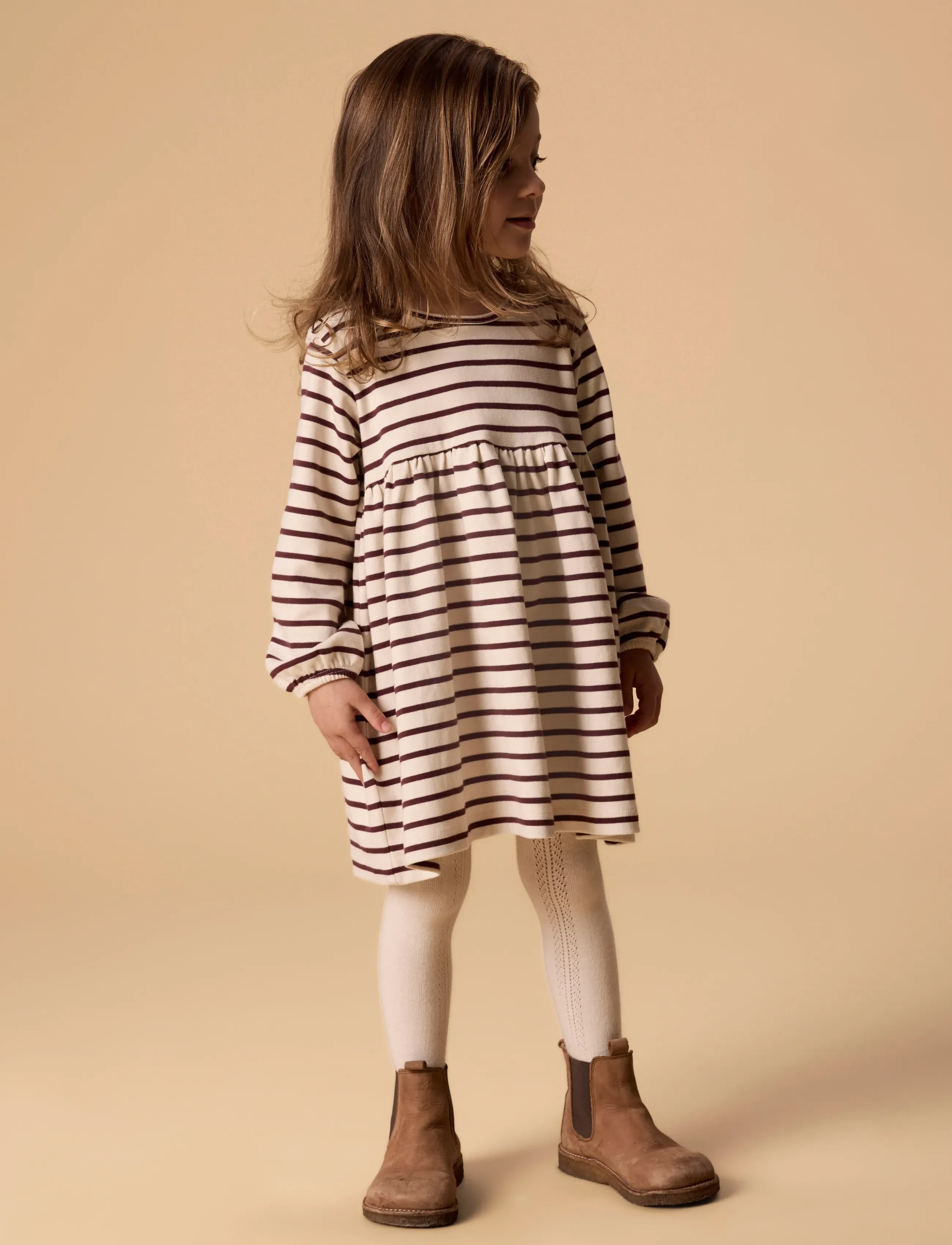 Lil'Atelier - NMFLIMIA LS LOOSE DRESS LIL - pikkade varrukatega vabaaja kleidid - turtledove - 2
