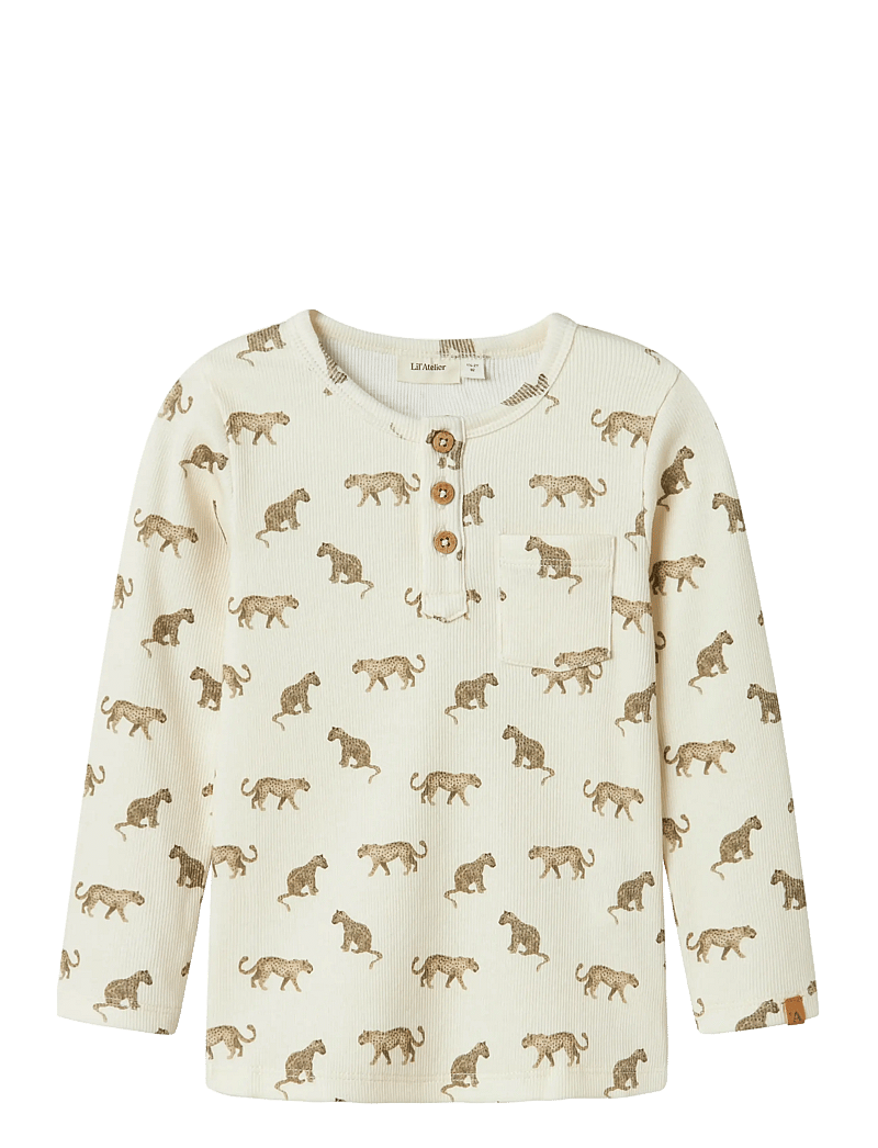 Lil'Atelier - NMMLAVO ENO SLIM LS TOP LIL - pikkade varrukatega t-särgid - turtledove - 0