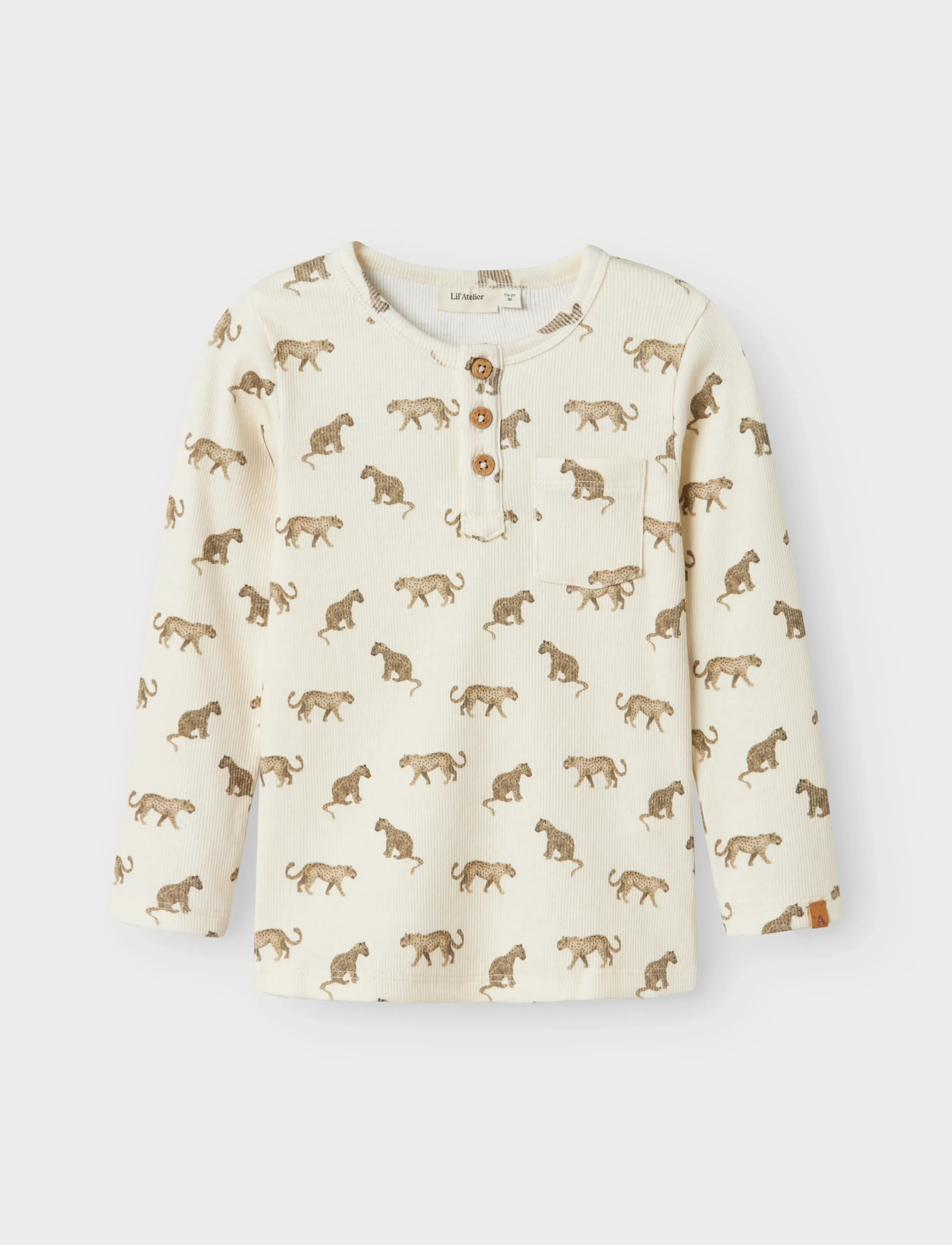 Lil'Atelier NMMLAVO ENO SLIM LS TOP LIL - Oberteile & T-Shirts - TURTLEDOVE / white