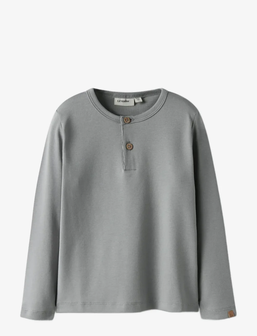 Lil'Atelier - NMMGAYO SAR LS SLIM TOP LIL - langerma t-bolir - ultimate grey - 0