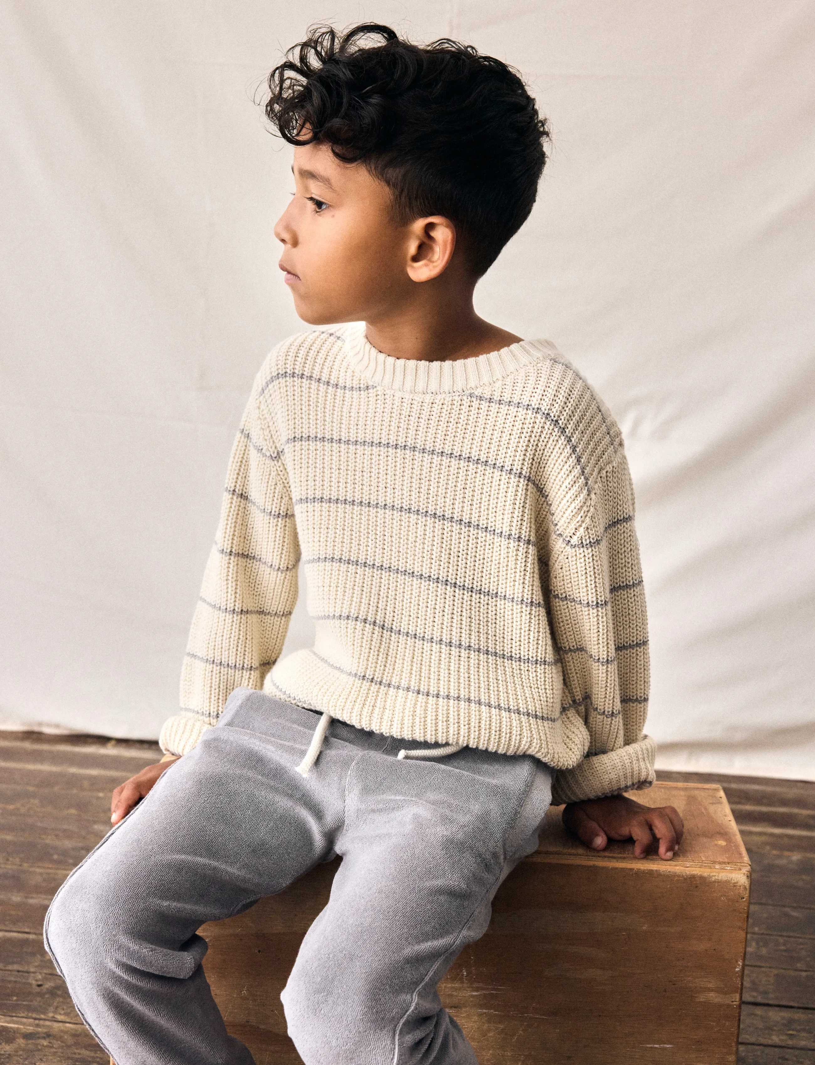Lil'Atelier - NMMEMLEN LS KNIT STRIPES LIL - turtledove - 4