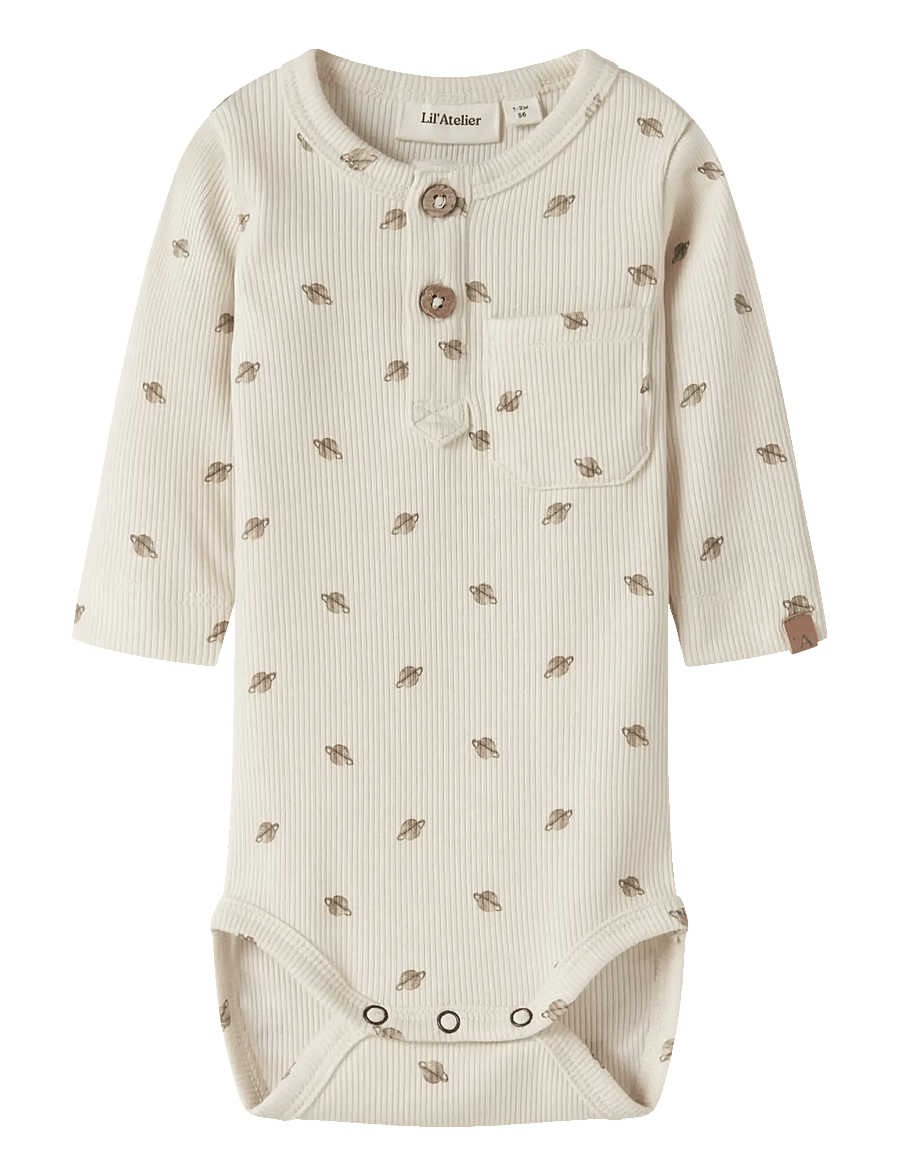 Lil'Atelier - NBMLAVO ENO LS SLIM BODY LIL - langärmelige bodys - turtledove - 0