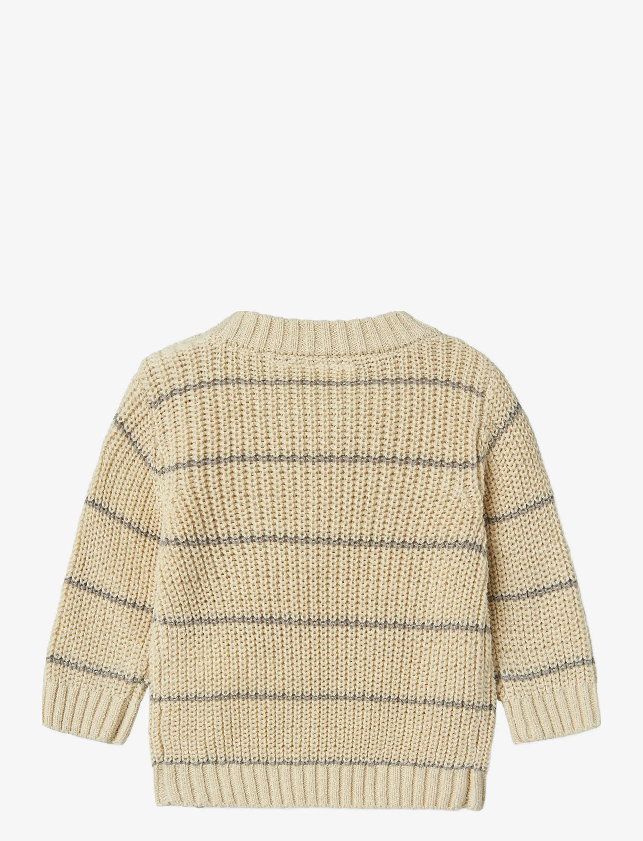 Lil'Atelier - NBMEMLEN LS KNIT STRIPE LIL - stickade tröjor - turtledove - 1