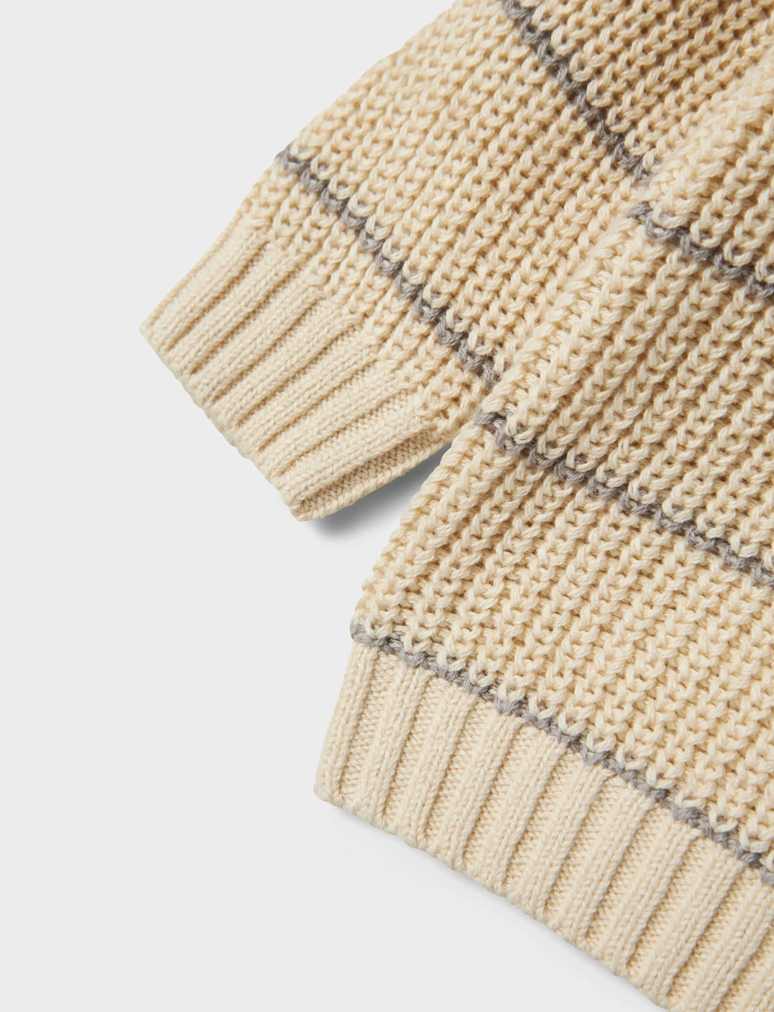 Lil'Atelier - NBMEMLEN LS KNIT STRIPE LIL - neulepuserot - turtledove - 3