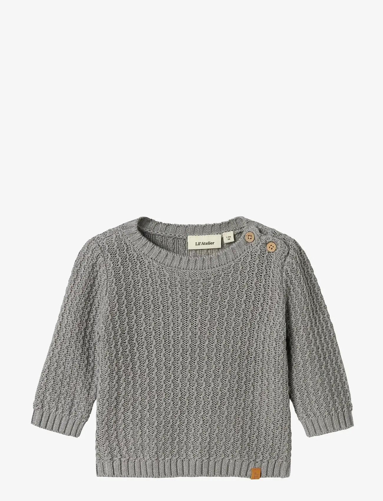 Lil'Atelier - NBMKANTO LS KNIT LIL - jumpers - ultimate grey - 1