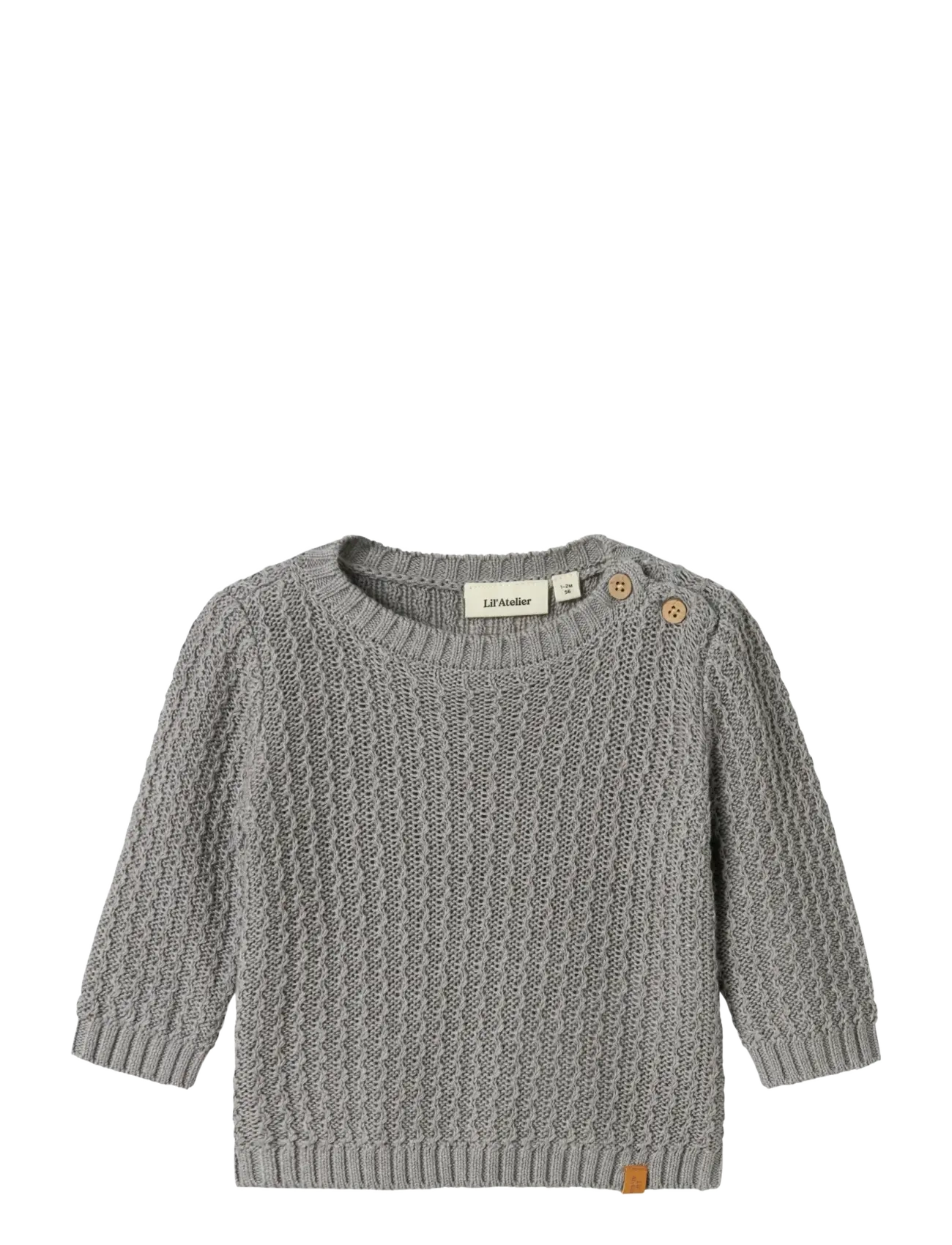 Lil'Atelier NBMKANTO LS KNIT LIL - Strickmode - ULTIMATE GREY / grey