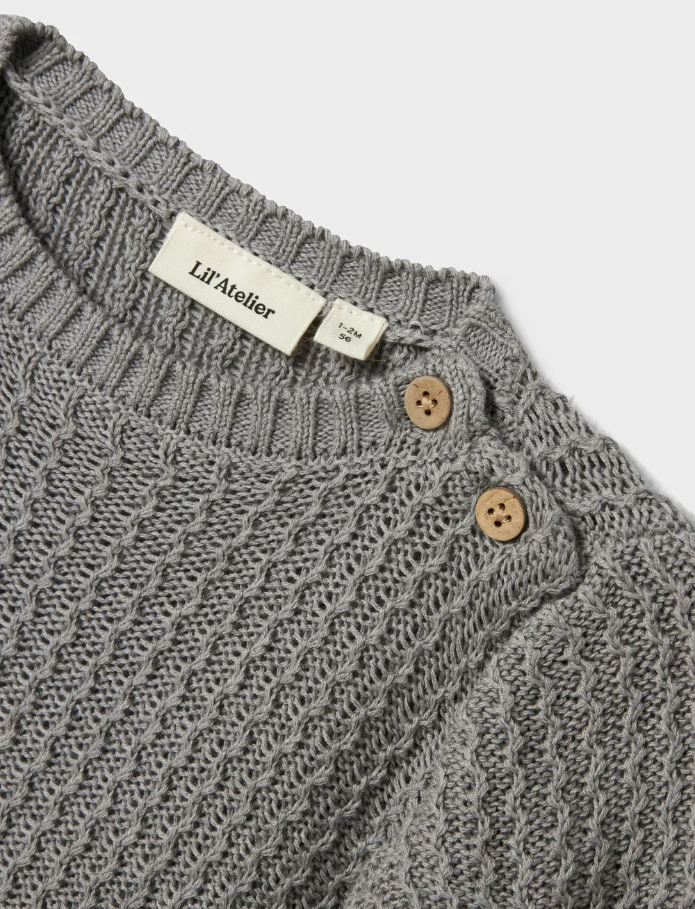 Lil'Atelier - NBMKANTO LS KNIT LIL - pullover - ultimate grey - 0