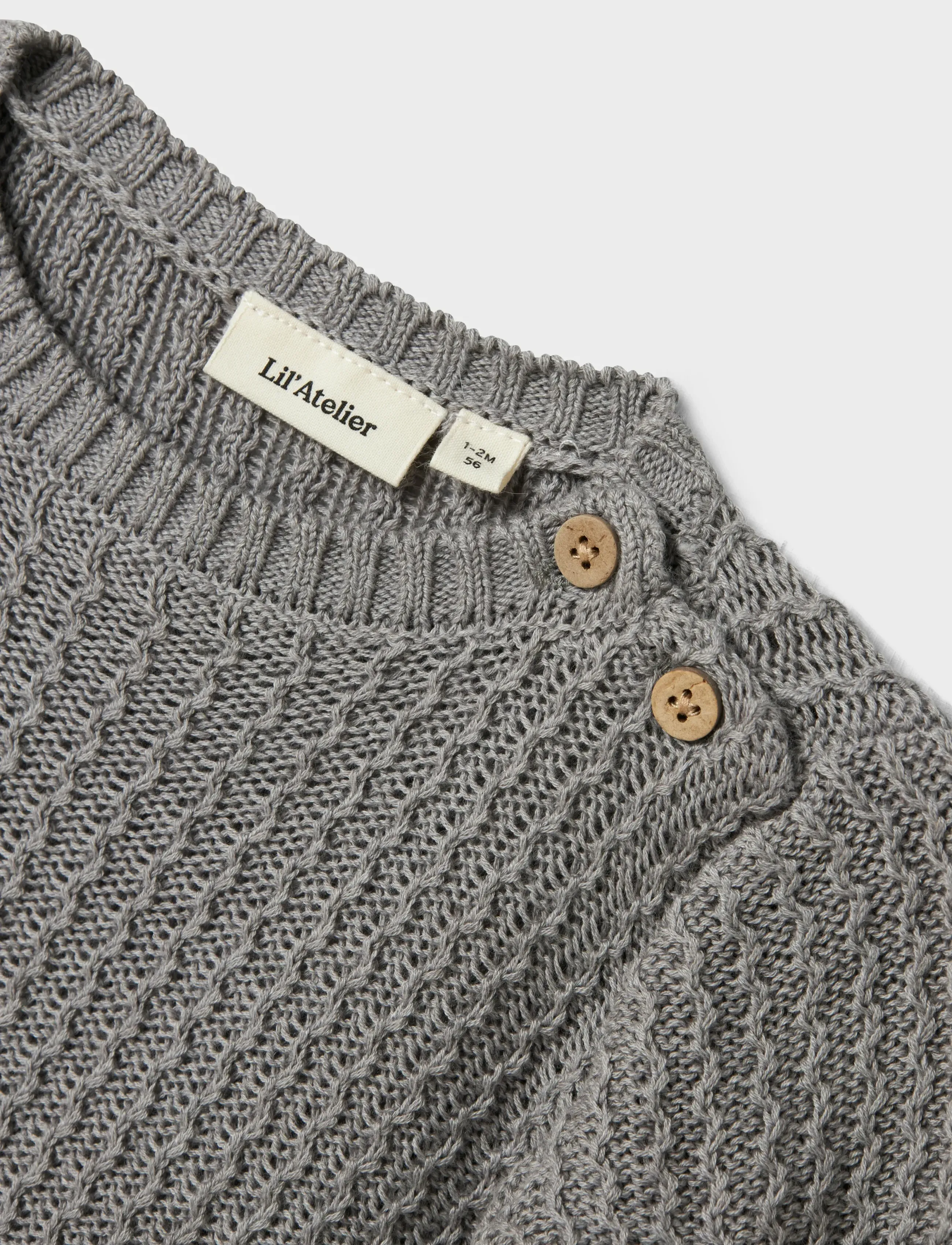Lil'Atelier NBMKANTO LS KNIT LIL - Pullover - ULTIMATE GREY / grey