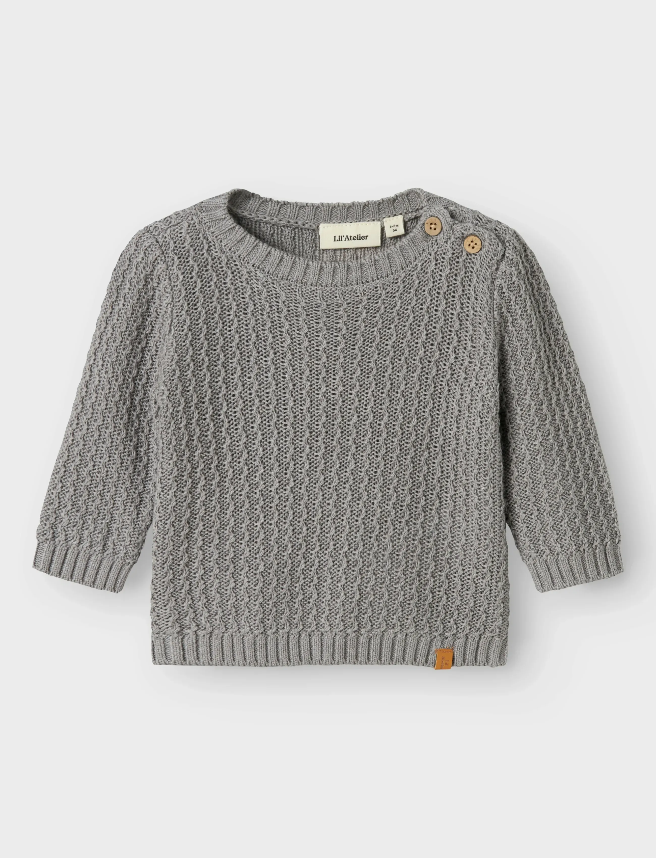 Lil'Atelier - NBMKANTO LS KNIT LIL - jumpers - ultimate grey - 3